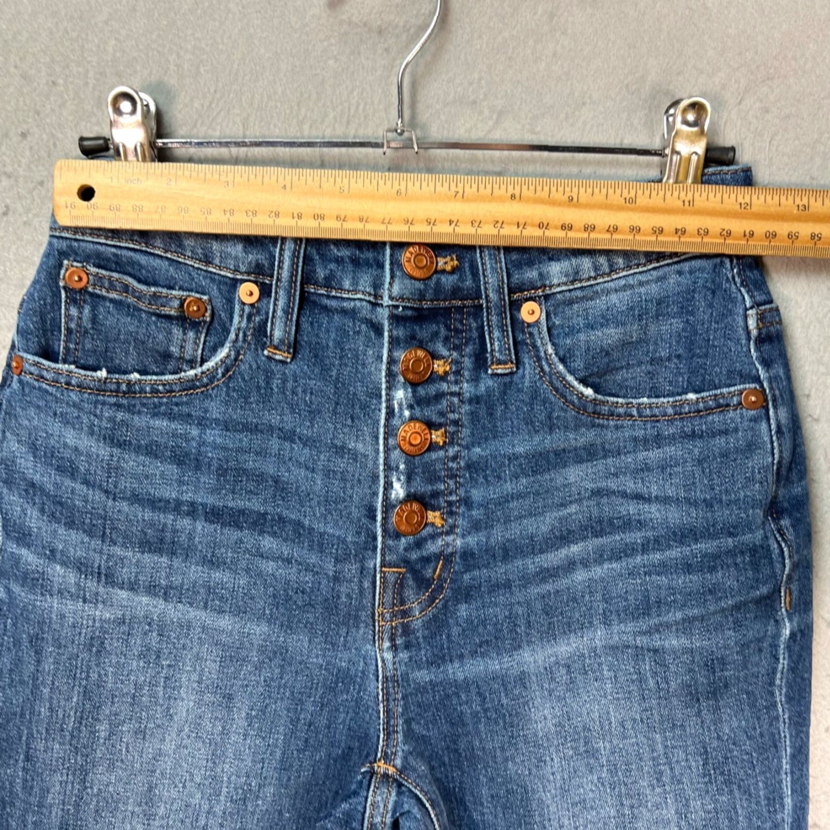 Madewell Madewell Womens Size 24 High Rise Vintage Straight Button Fly Denim Jeans Size 42" / US 20 - 6 Thumbnail