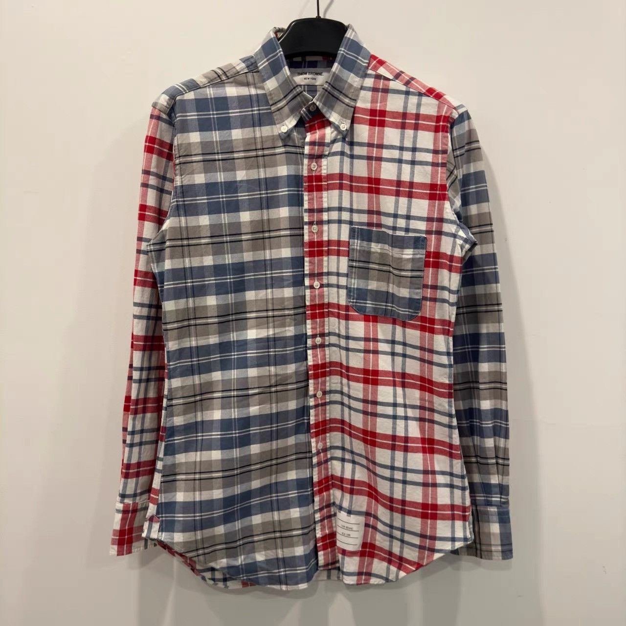 Thom Browne Thom Browne Plaid Spliced Shirt K28 Size US M / EU 48-50 / 2 - 1 Thumbnail