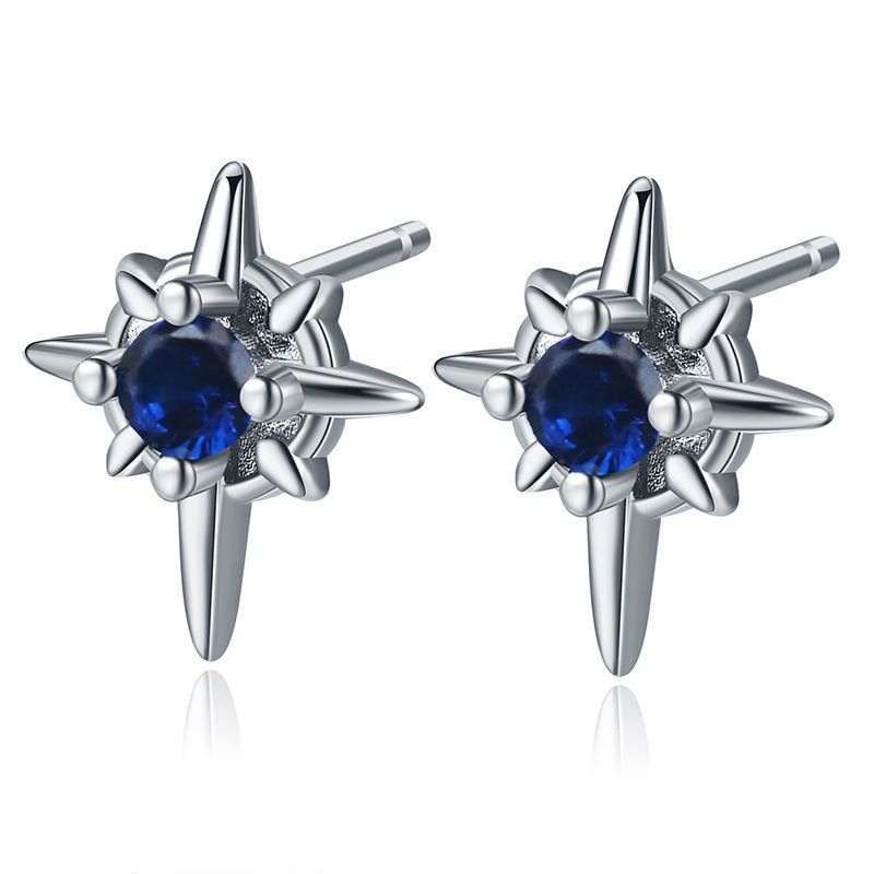 Jewelry Star Retro Earrings One Pairs Chrome Jewelry Size ONE SIZE - 6 Thumbnail