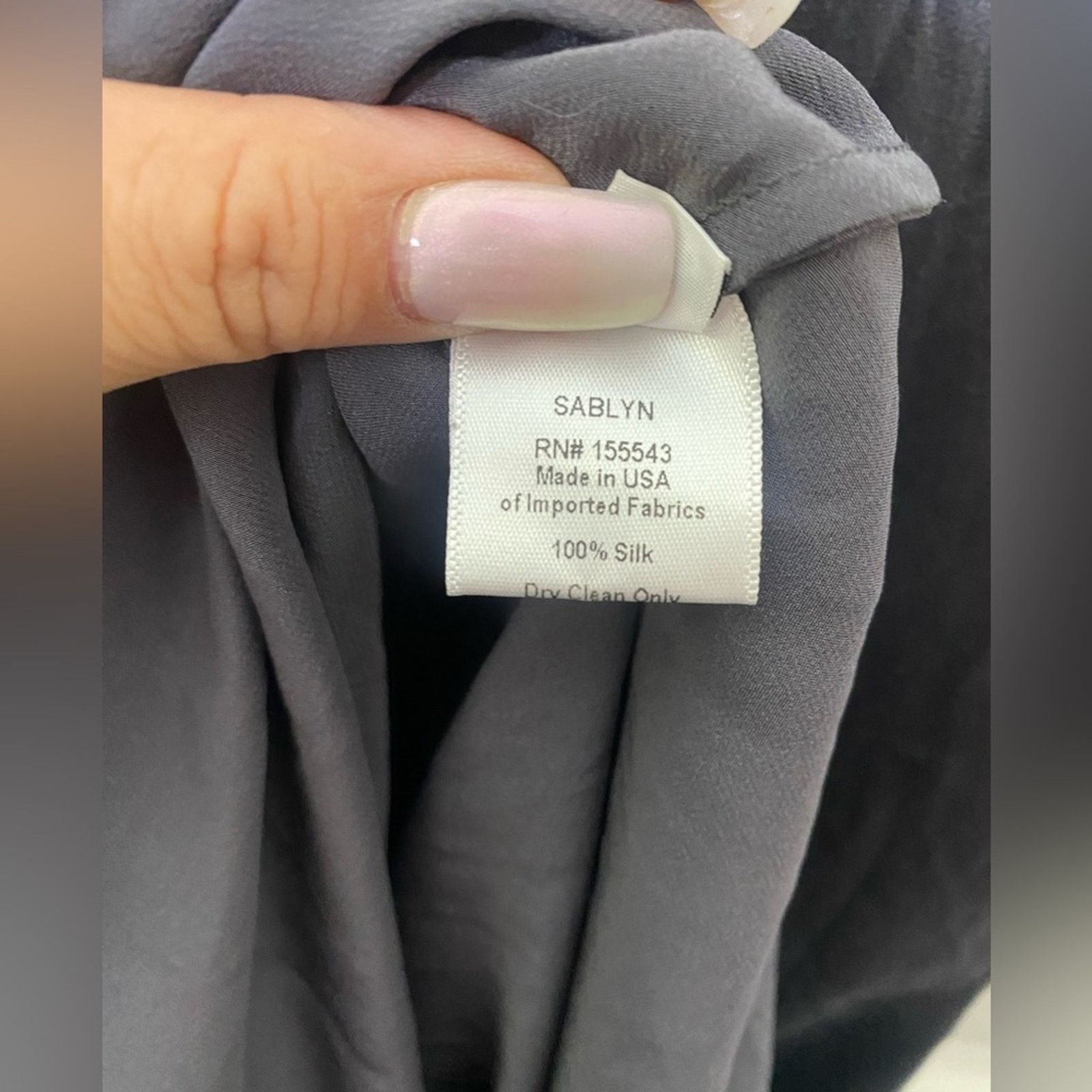 Designer SABLYN Taylor Midi Slip Silk Dress Grey XS Size XS / US 0-2 / IT 36-38 - 8 Thumbnail
