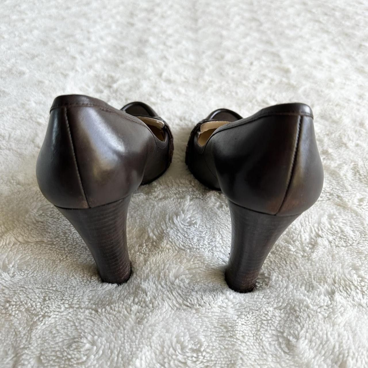 Lauren Ralph Lauren Vintage Ralph Lauren LRL Heels Pumps Womens 7.5 Brown 3.75” Size US 7.5 / IT 37.5 - 5 Thumbnail