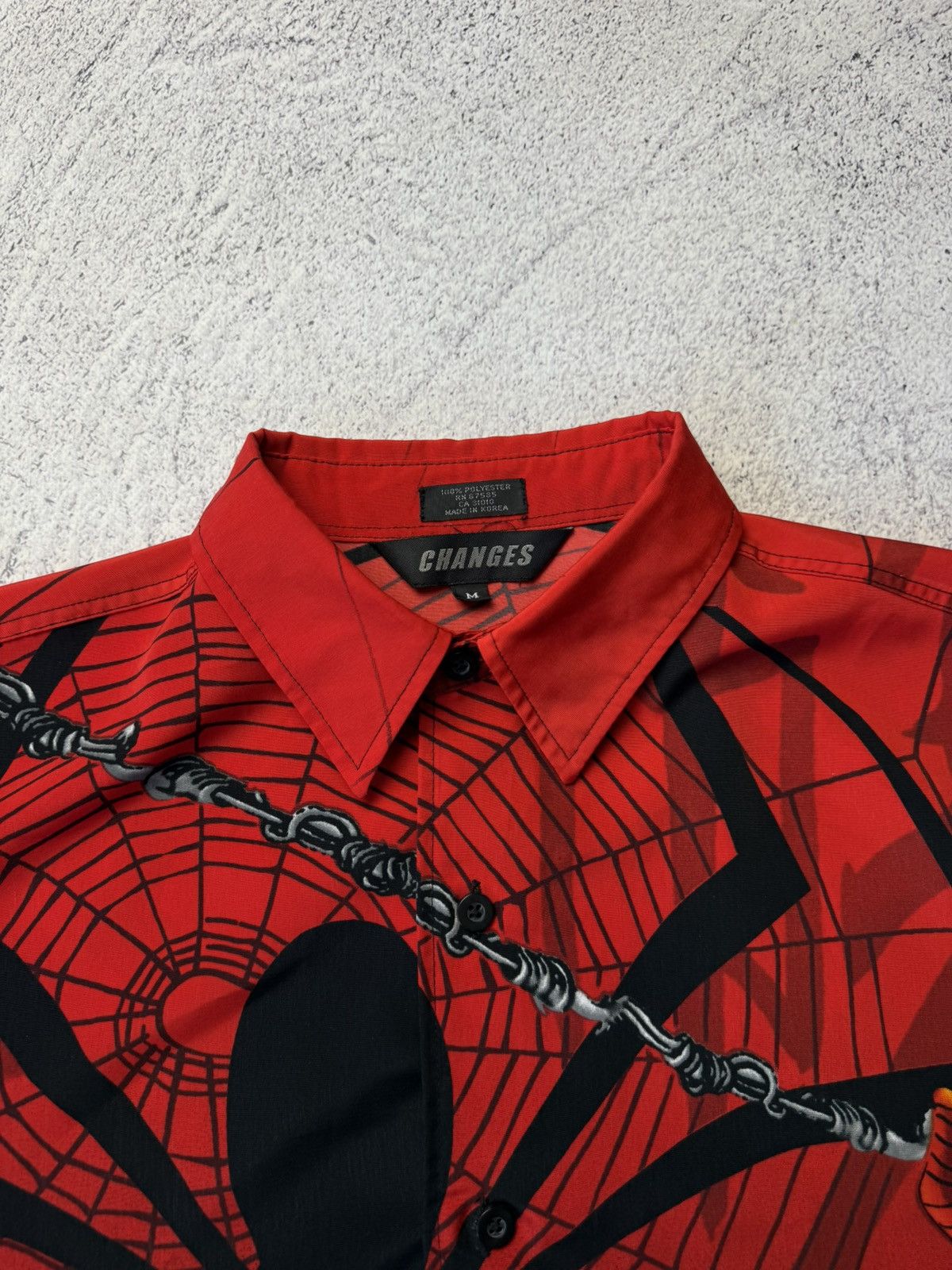 Marvel Comics Vintage Changes Spiderman 2001 AOP Button Up Shirt Size US M / EU 48-50 / 2 - 14 Thumbnail