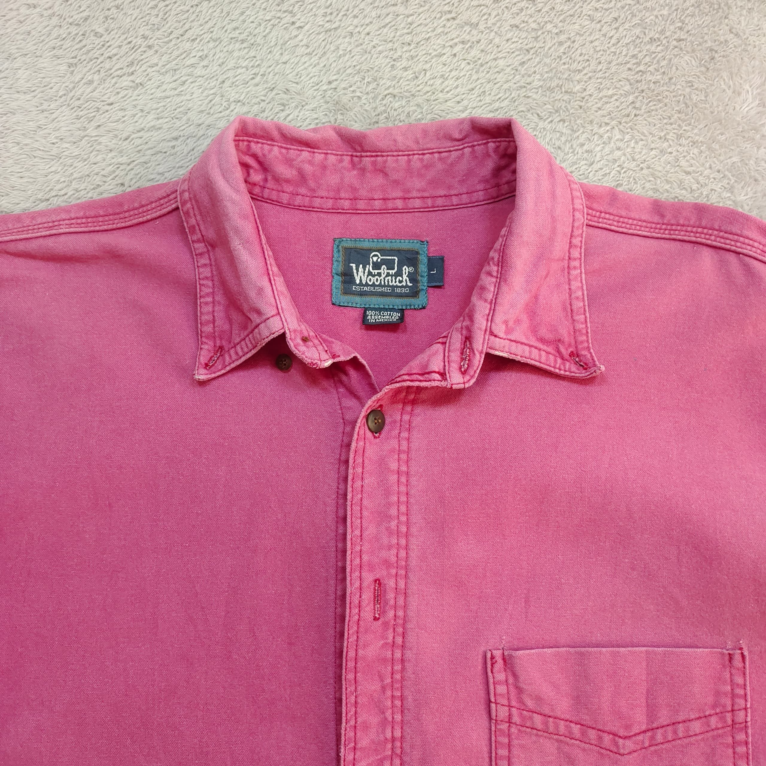 Woolrich Woolen Mills Vintage 1990s Woolrich Chamois Shirt –Heavyweight Workwear Size US L / EU 52-54 / 3 - 3 Thumbnail