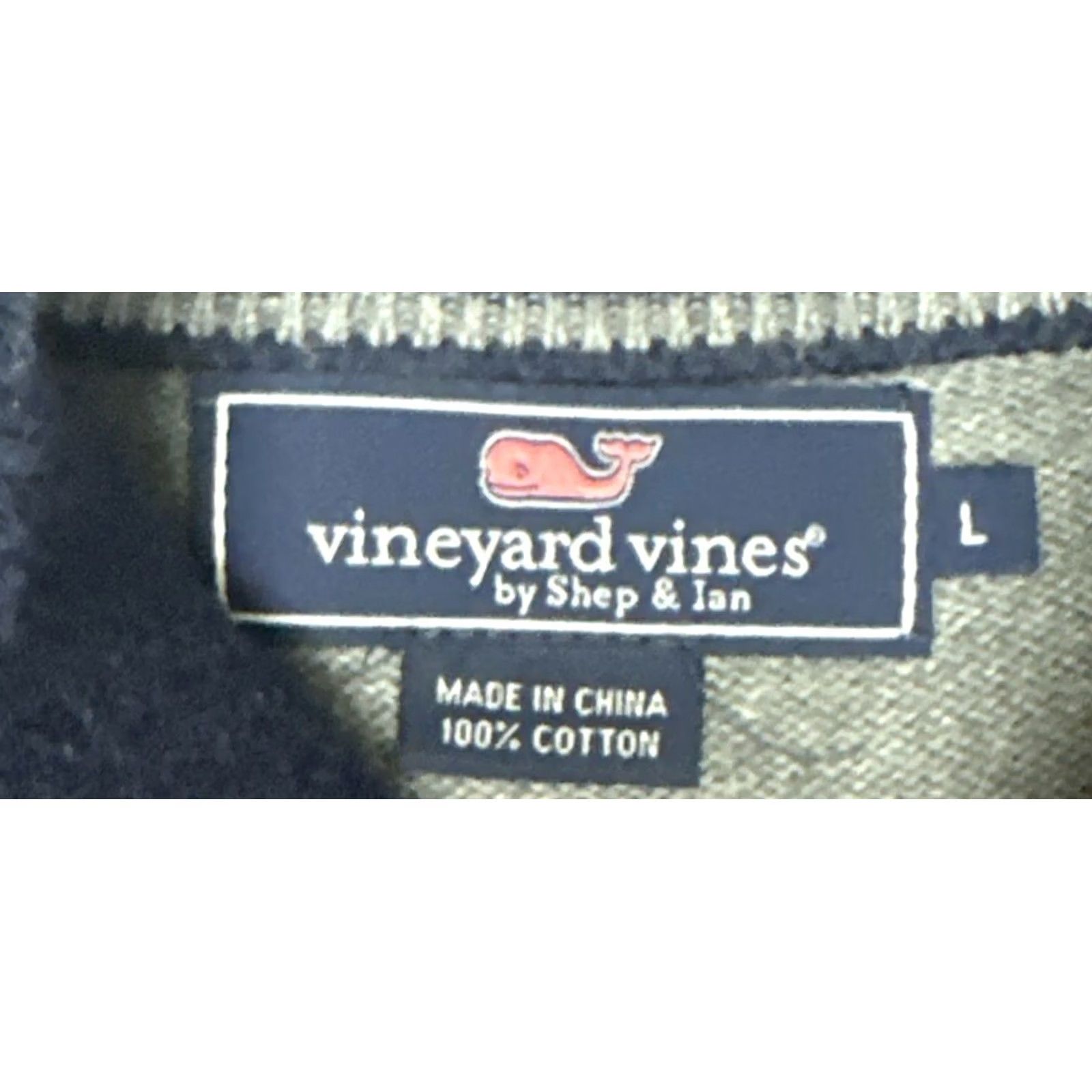 Vineyard Vines Vineyard Vines Men’s Cotton Button Front Mock Neck Gray Navy Red Size Large Sweater Pullover Long Sleeve Casual Casual Mens Size US L / EU 52-54 / 3 - 2 Thumbnail