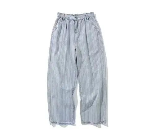 Other 21SS Indigo Union Japan Blue Striped Denim Pants Size US 32 / EU 48 - 1 Thumbnail