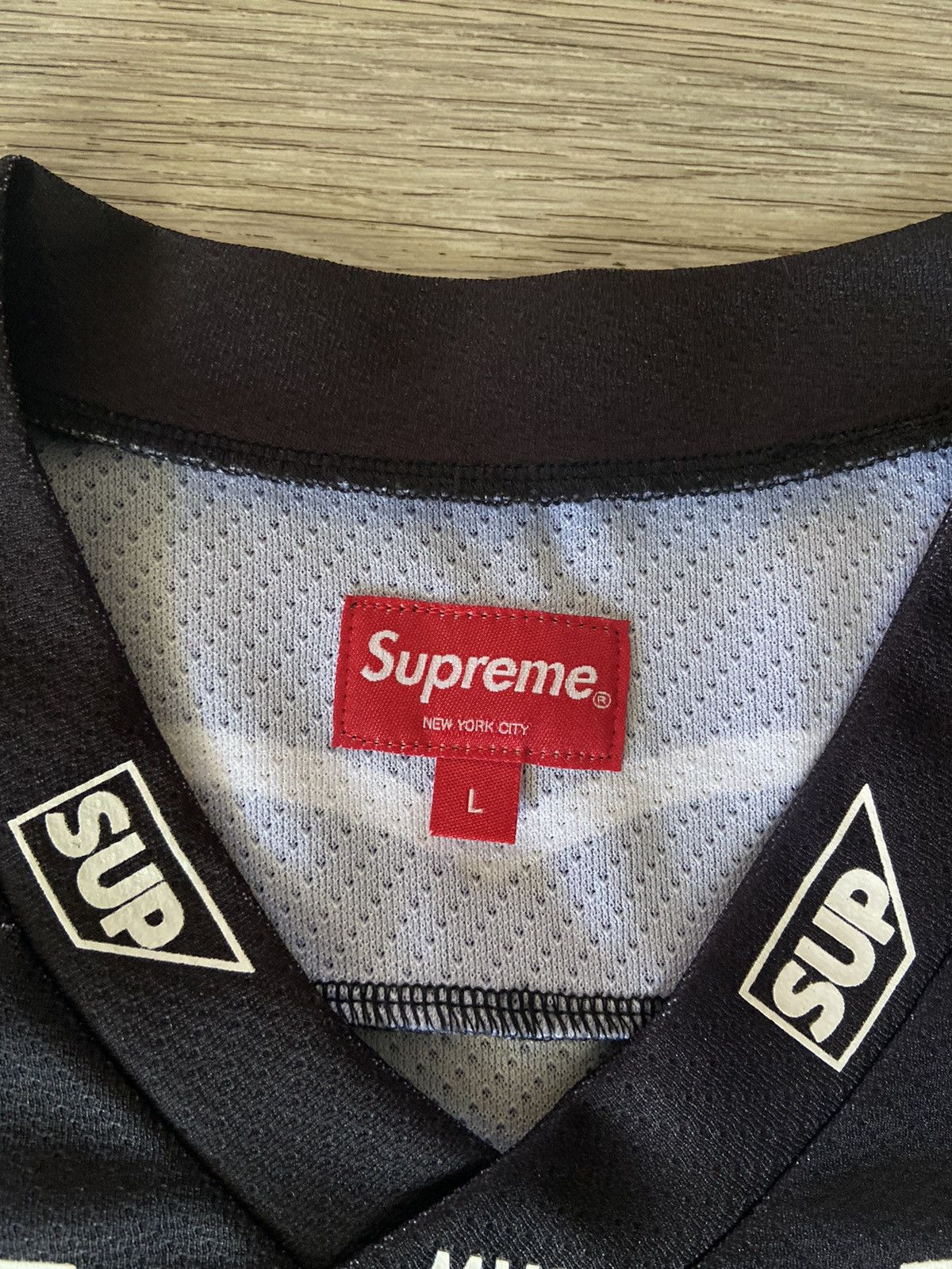 Supreme Eagle Moto Hockey Jersey SS22 Black