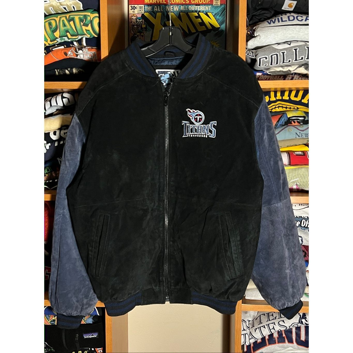 NFL Vintage NFL Carl Banks G-III Tennessee Titans Suede Leather Size US M / EU 48-50 / 2 - 1 Thumbnail