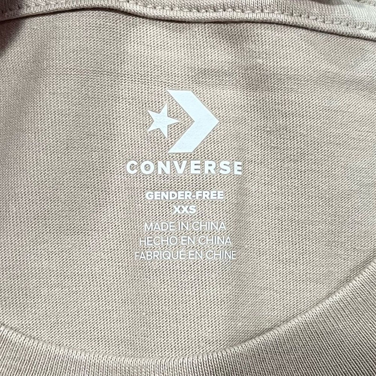 Converse NWOT Converse T-Shirt Pullover Lightweight Beige Size XXS Size XXS / US 00 / IT 34 - 3 Thumbnail