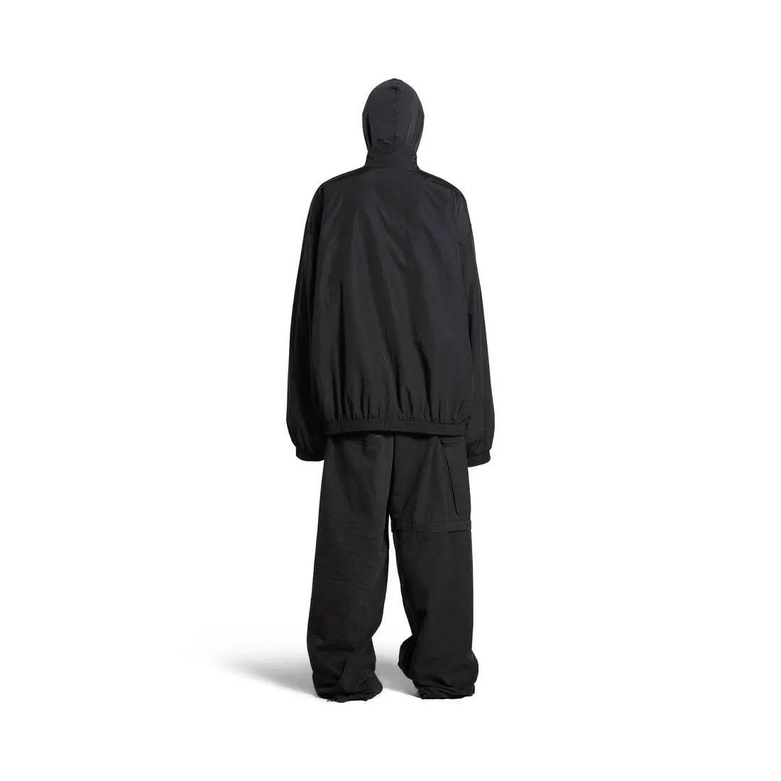 Balenciaga o1in1g0126 Stencil Type Tracksuit Jacket in Black Size US XXS / EU 40 - 4 Thumbnail