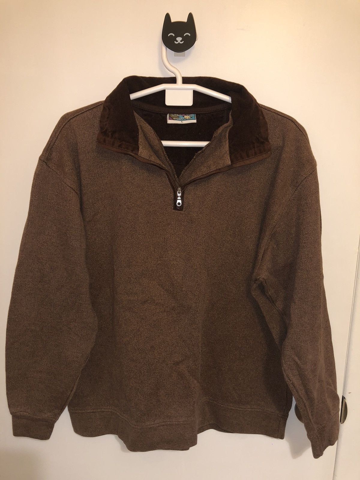 Designer × Vintage Brown Enrico Leoni Sweatshirt Size US L / EU 52-54 / 3 - 1 Thumbnail