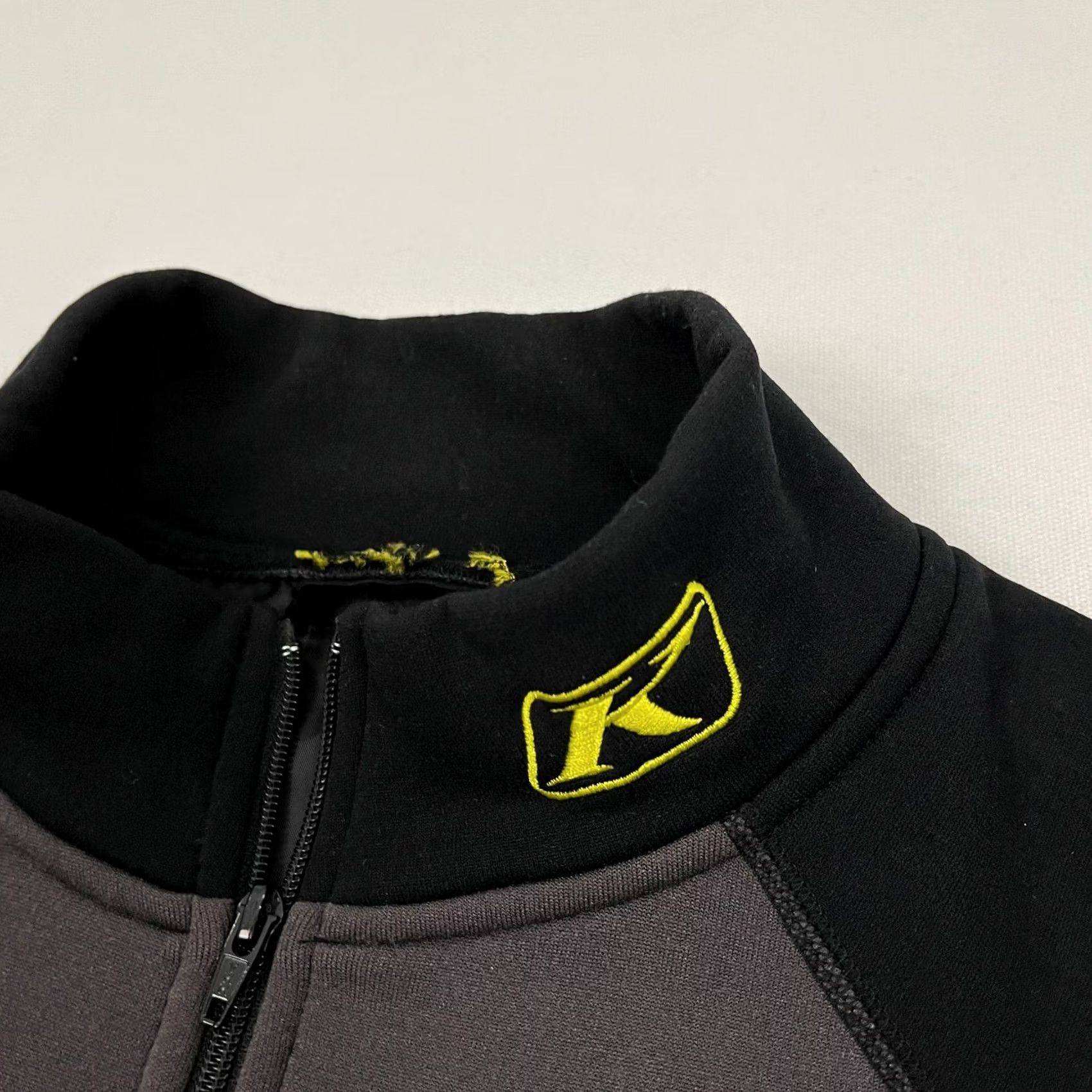 Vintage Klim Pullover Mens L Gray Black Fleece Lined Quarter Zip Active Sweatshirt Snow Size US L / EU 52-54 / 3 - 2 Thumbnail