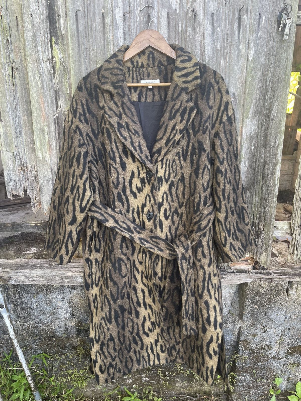 Japanese Brand MOUSSY Leopard Faux Fur Robe Coat – Tokyo Streetwear Luxe Size US M / EU 48-50 / 2 - 1 Thumbnail