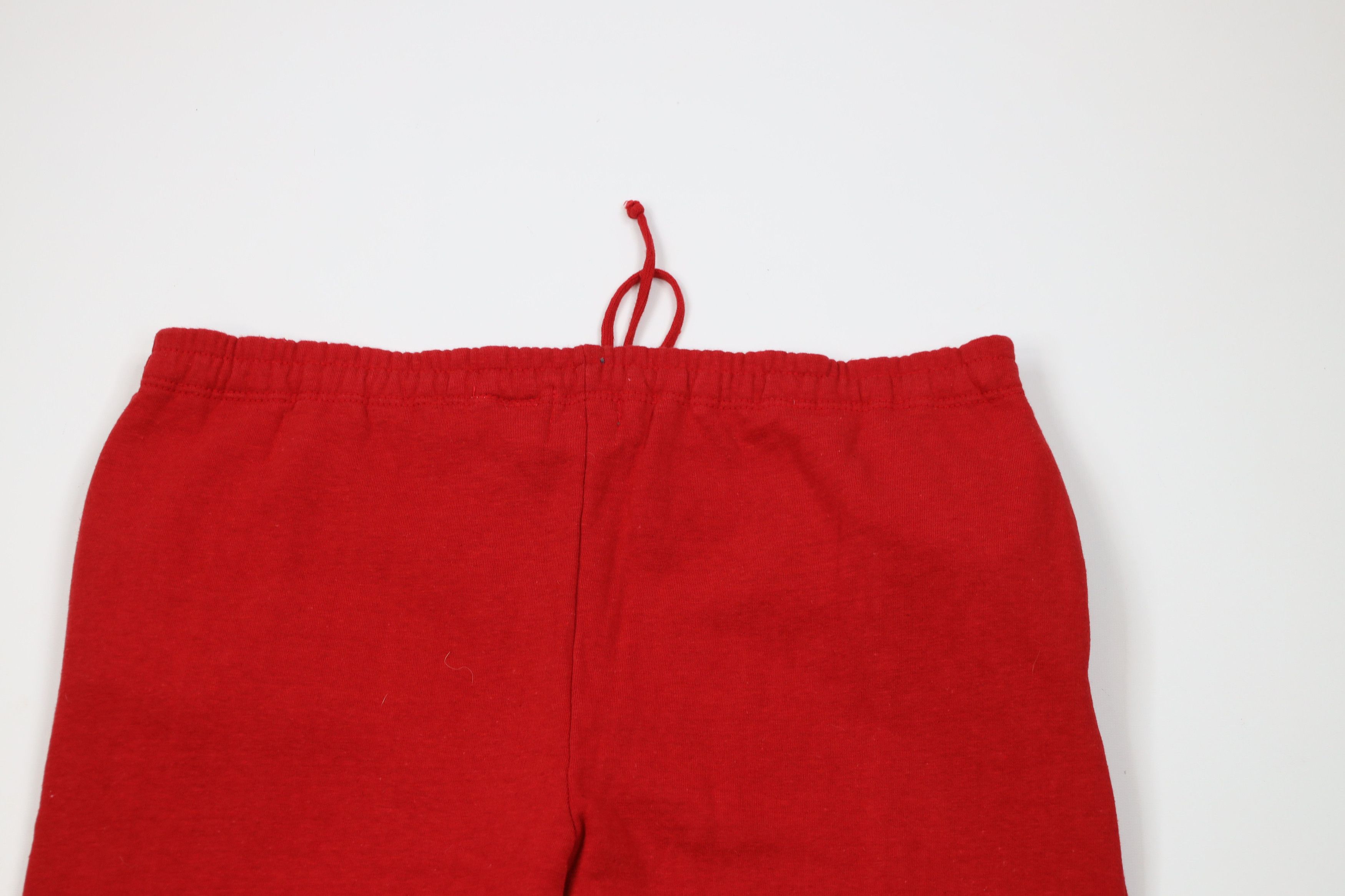 Vintage Vintage 70s Streetwear Distressed Blank Sweatpants Pants Red Size US 34 / EU 50 - 12 Thumbnail