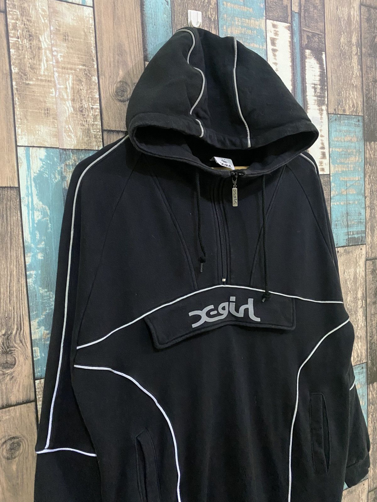 Japanese Brand Japanese Brand x-girl reflective line anorax hoodie Size US M / EU 48-50 / 2 - 2 Thumbnail