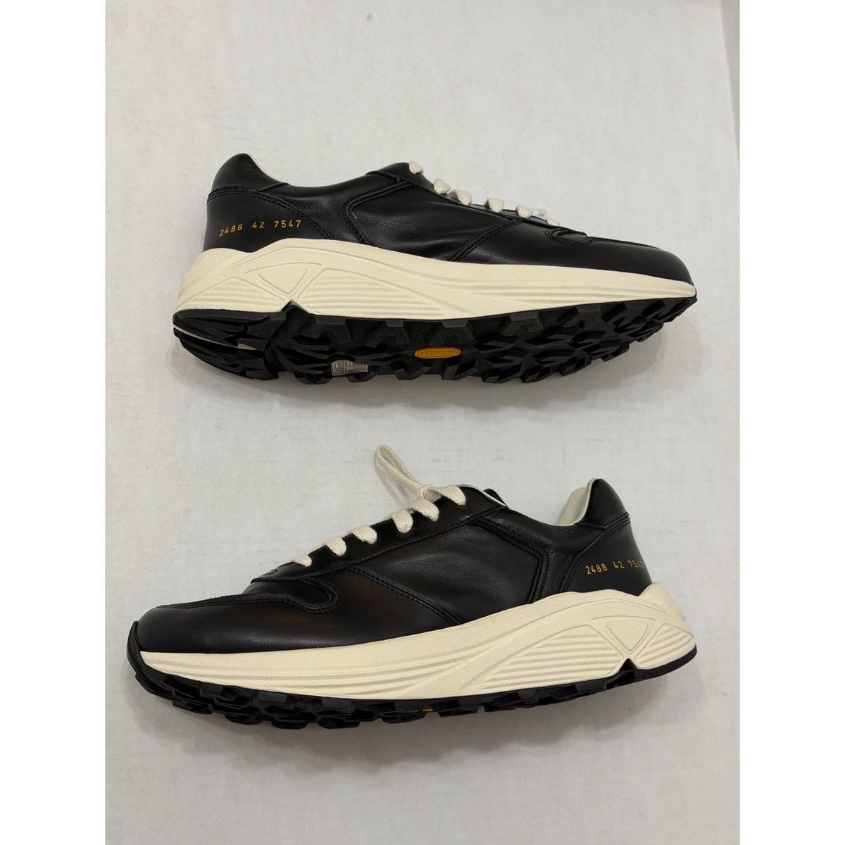Common Projects COMMON PROJECTS PREMIUM RUNNER BLACK SNEAKER Size US 9 / EU 42 - 8 Thumbnail