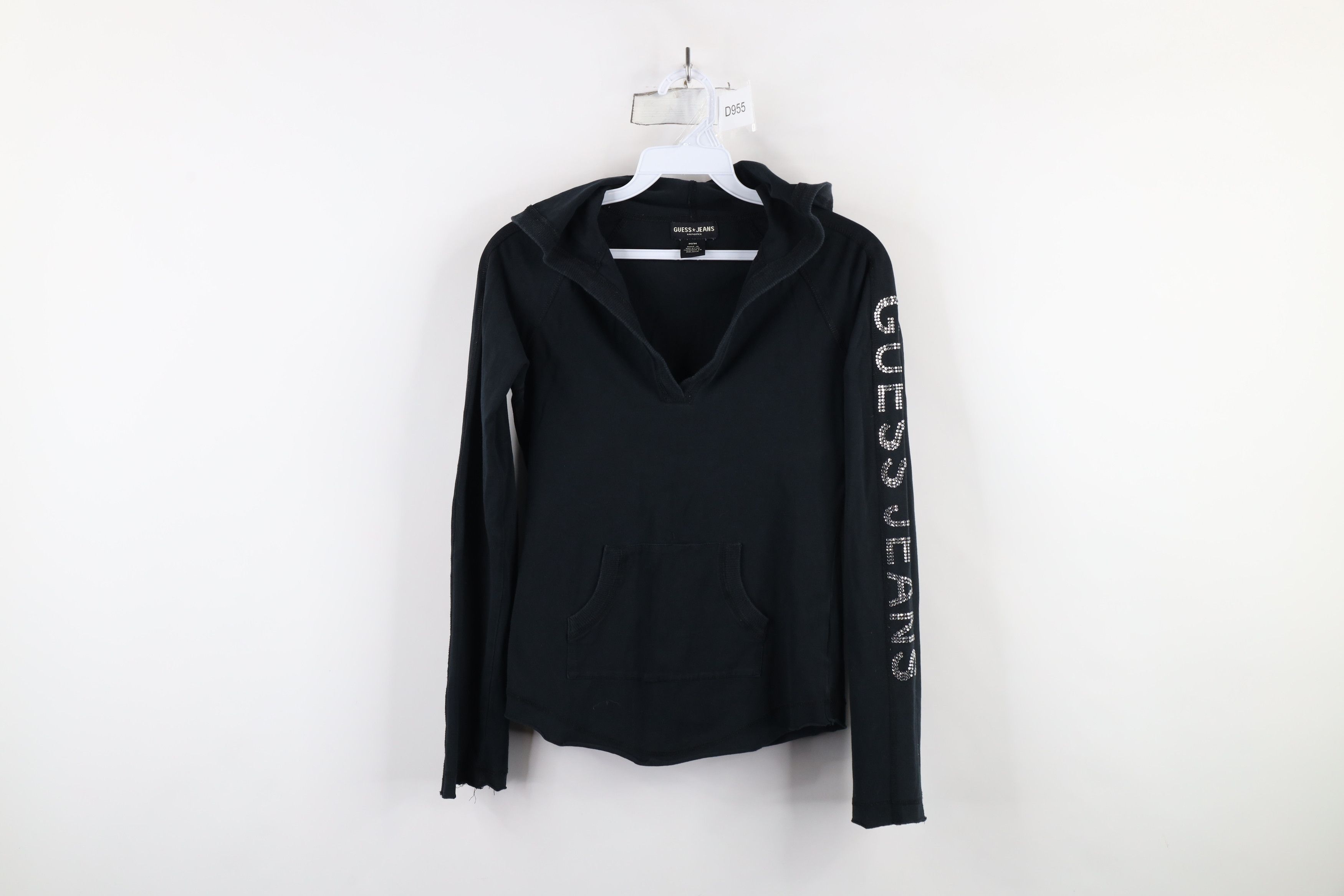 Guess × Vintage Vintage 90s Y2K Guess Cropped Babydoll Sequin Hoodie Size M / US 6-8 / IT 42-44 - 1 Thumbnail