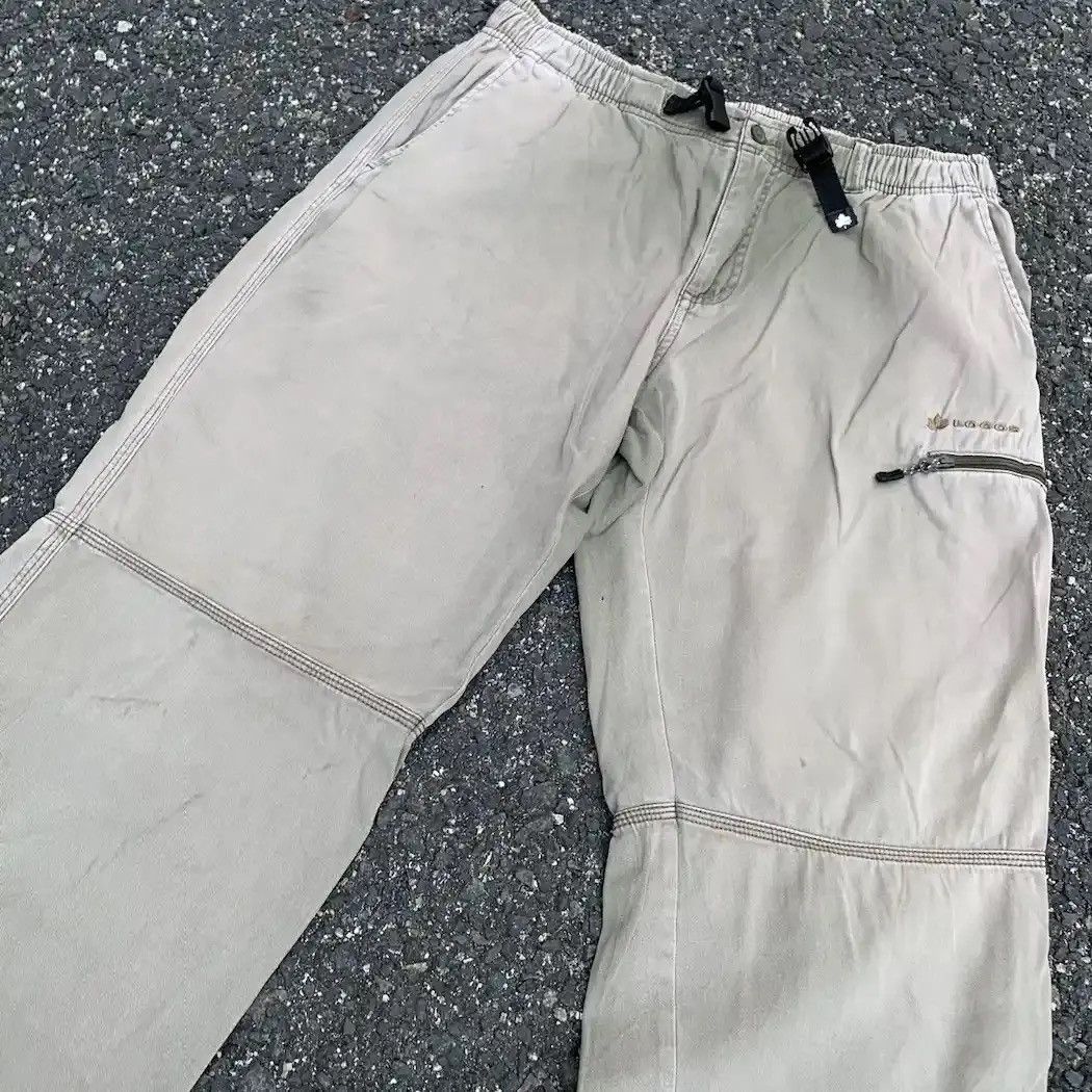 StraightFaded LOGOS Brand Double Knee Baggy Faded Hiking HeavyCotton Pants Size US 31 - 5 Thumbnail