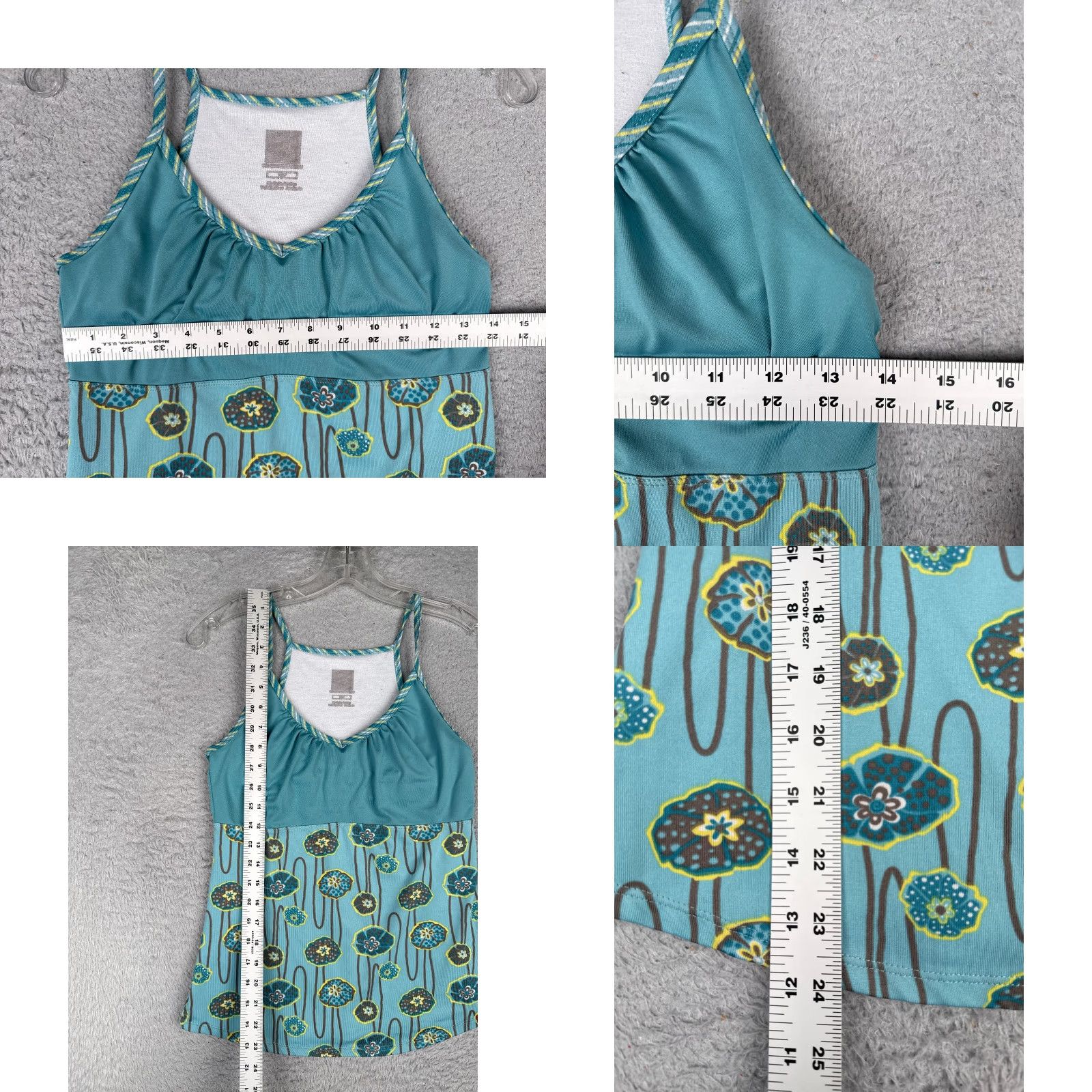 The North Face The North Face Shirt Women XS Blue Floral Tank Sleeveless V-Neck Polyester Size XS / US 0-2 / IT 36-38 - 8 Thumbnail