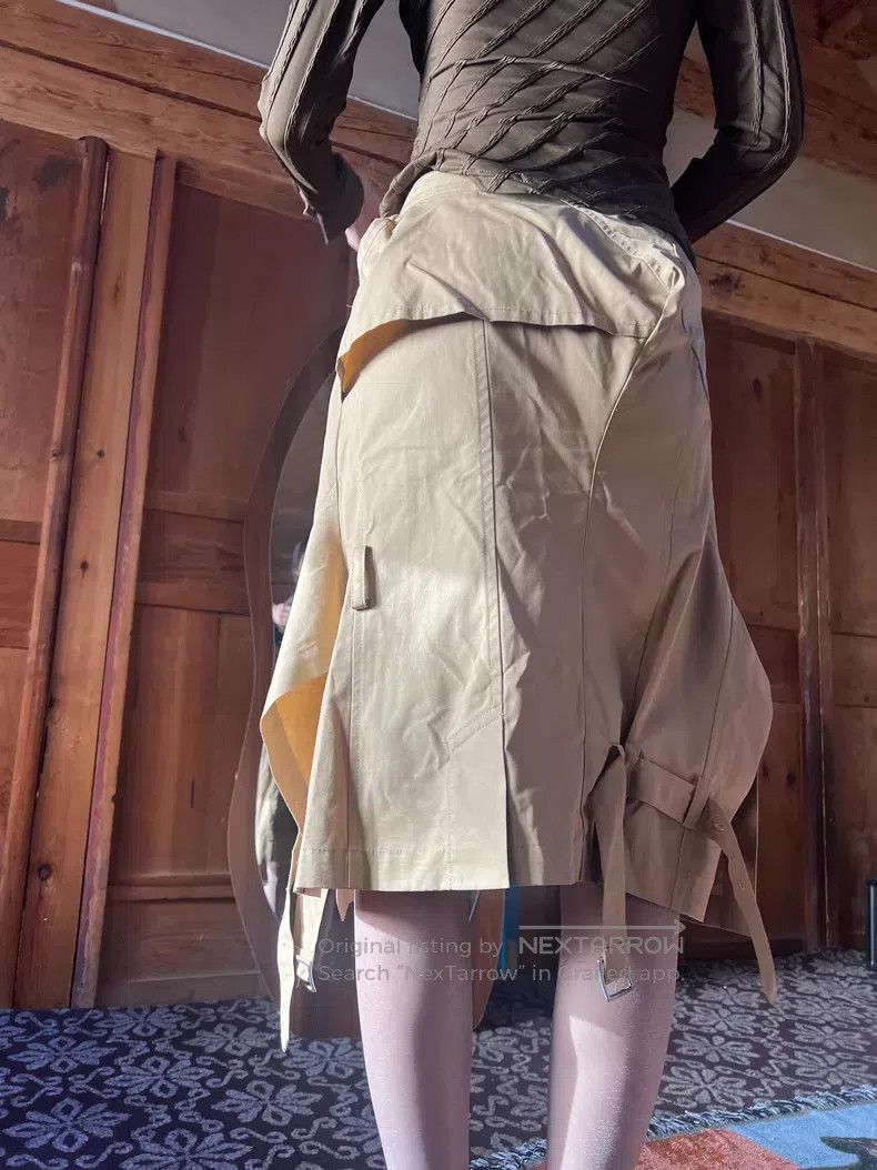 Junya Watanabe JUNYA WATANABE size XS Khaki Deconstructed Hem Skirt Size 23" - 4 Thumbnail