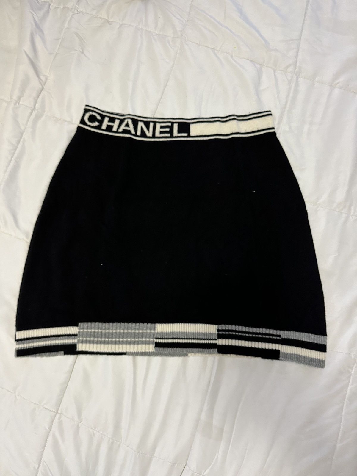 image of Chanel Mini Skirt in Black, Women's (Size 30)