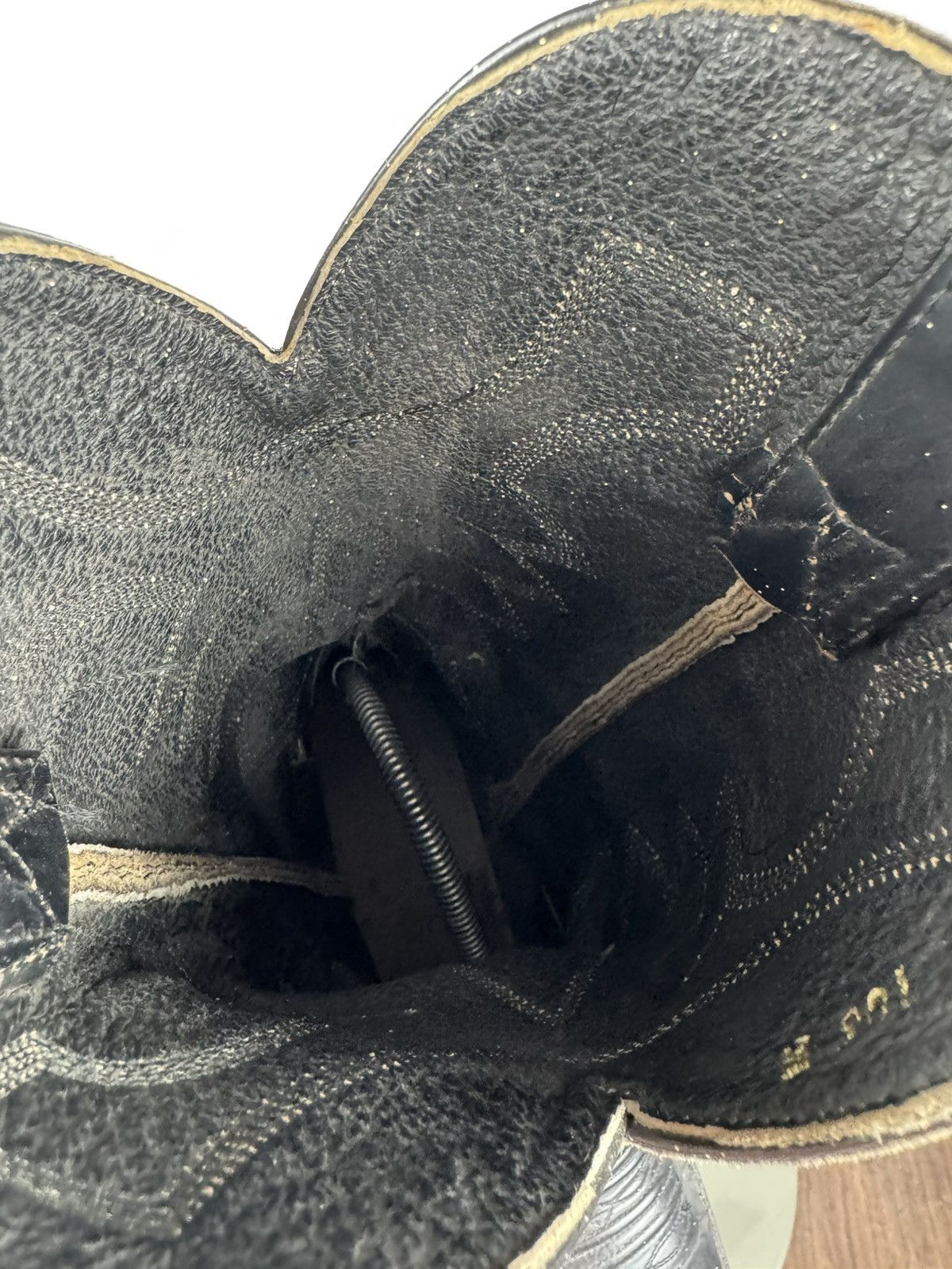 Other Vintage Black Leather Cowboy Western Boots Leather 43 EU Size US 9.5 / EU 42-43 - 16 Thumbnail