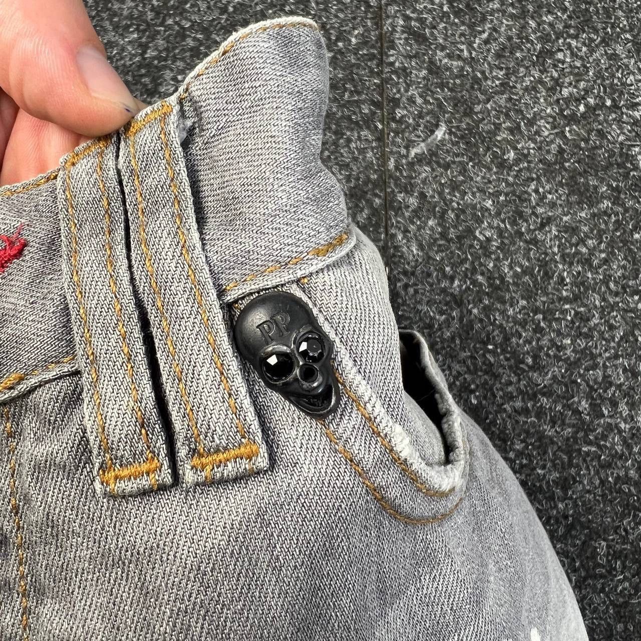Philipp Plein Philipp Plein Distressed Denim Pants Slim Affliction Skull Size US 32 / EU 48 - 3 Thumbnail