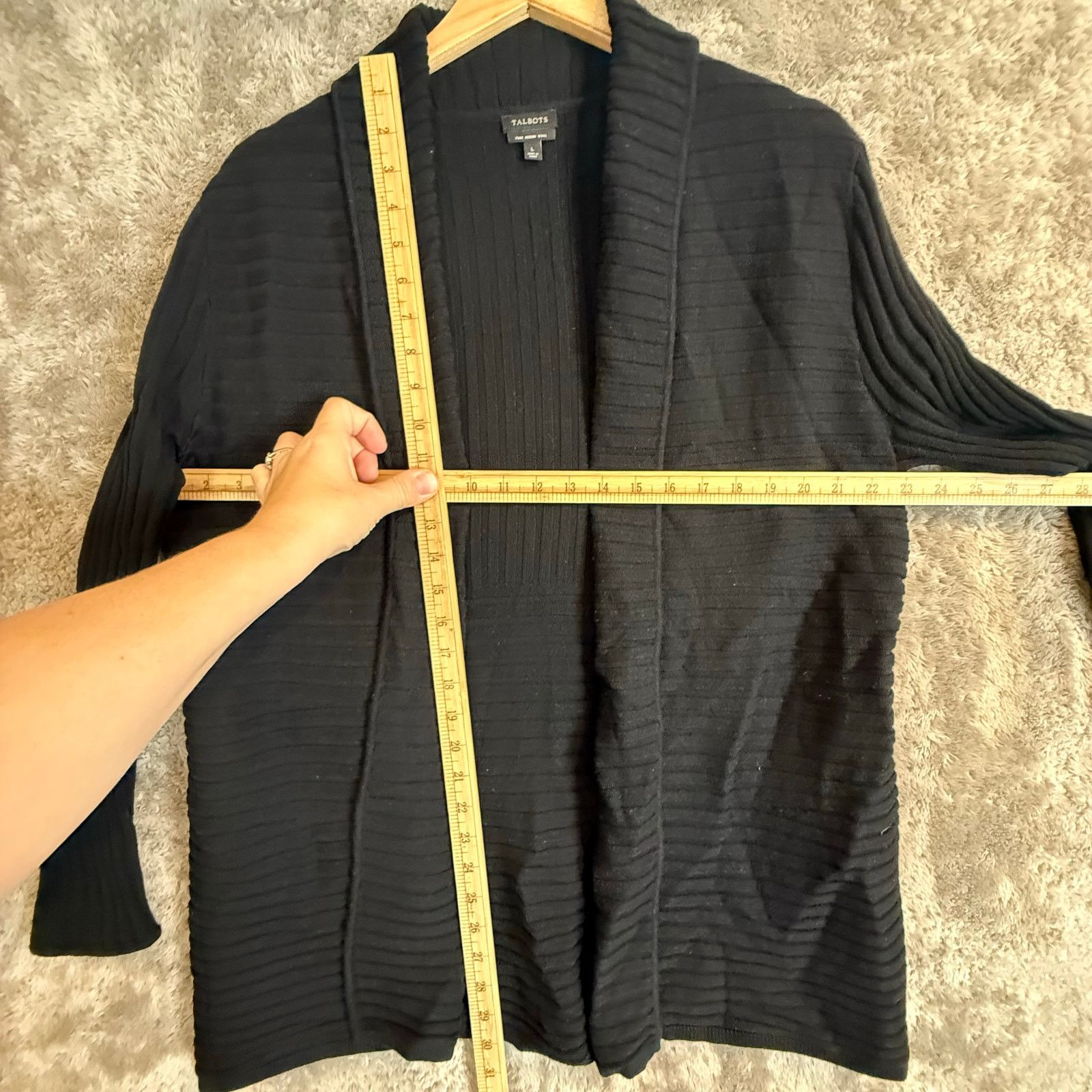 Other Talbots Pure Merino Wool Open Ribbed Cardigan Sweater L Size L / US 10 / IT 46 - 7 Thumbnail
