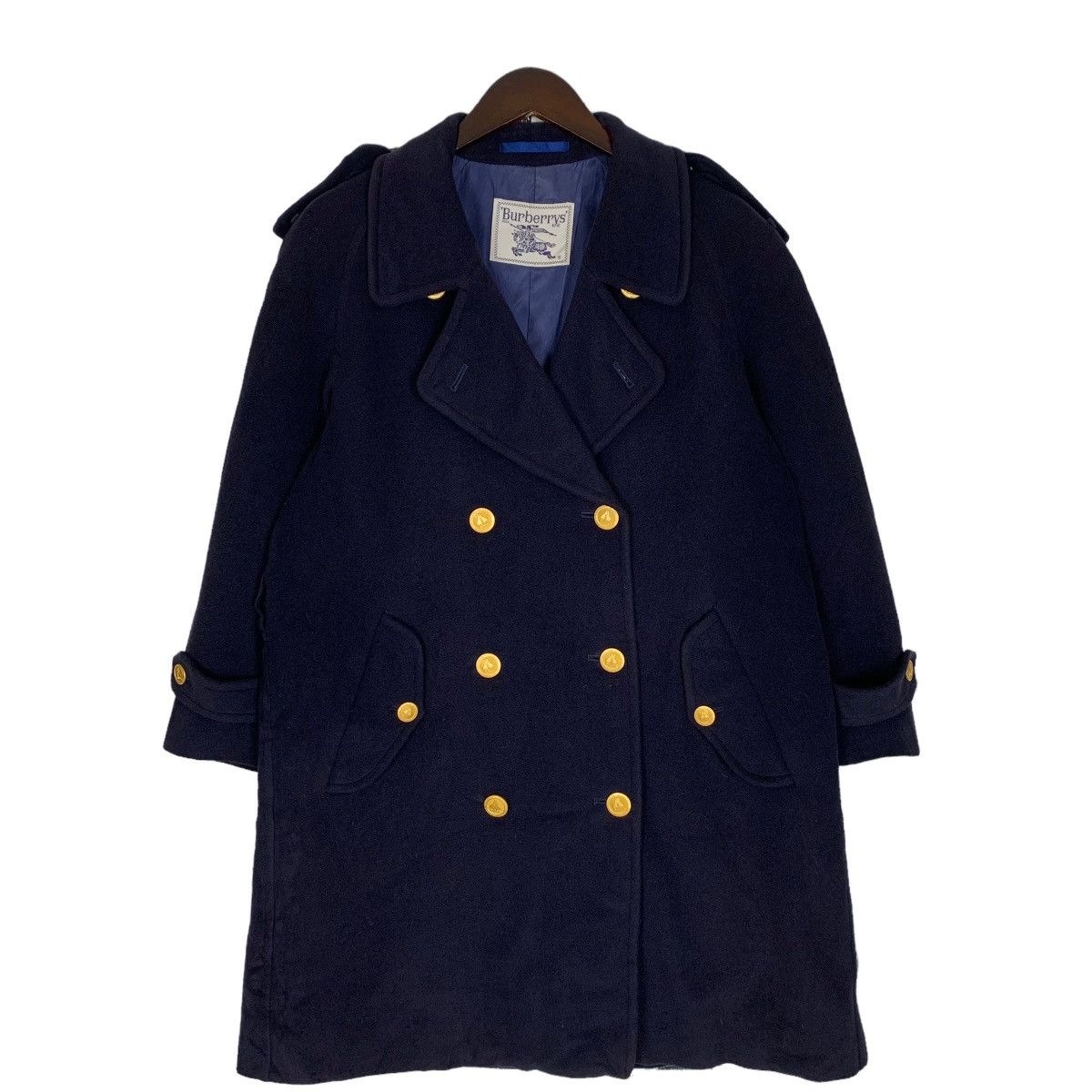 Burberry × Vintage Vintage Burberry Peacoat Wool Coat Size S / US 4 / IT 40 - 1 Thumbnail