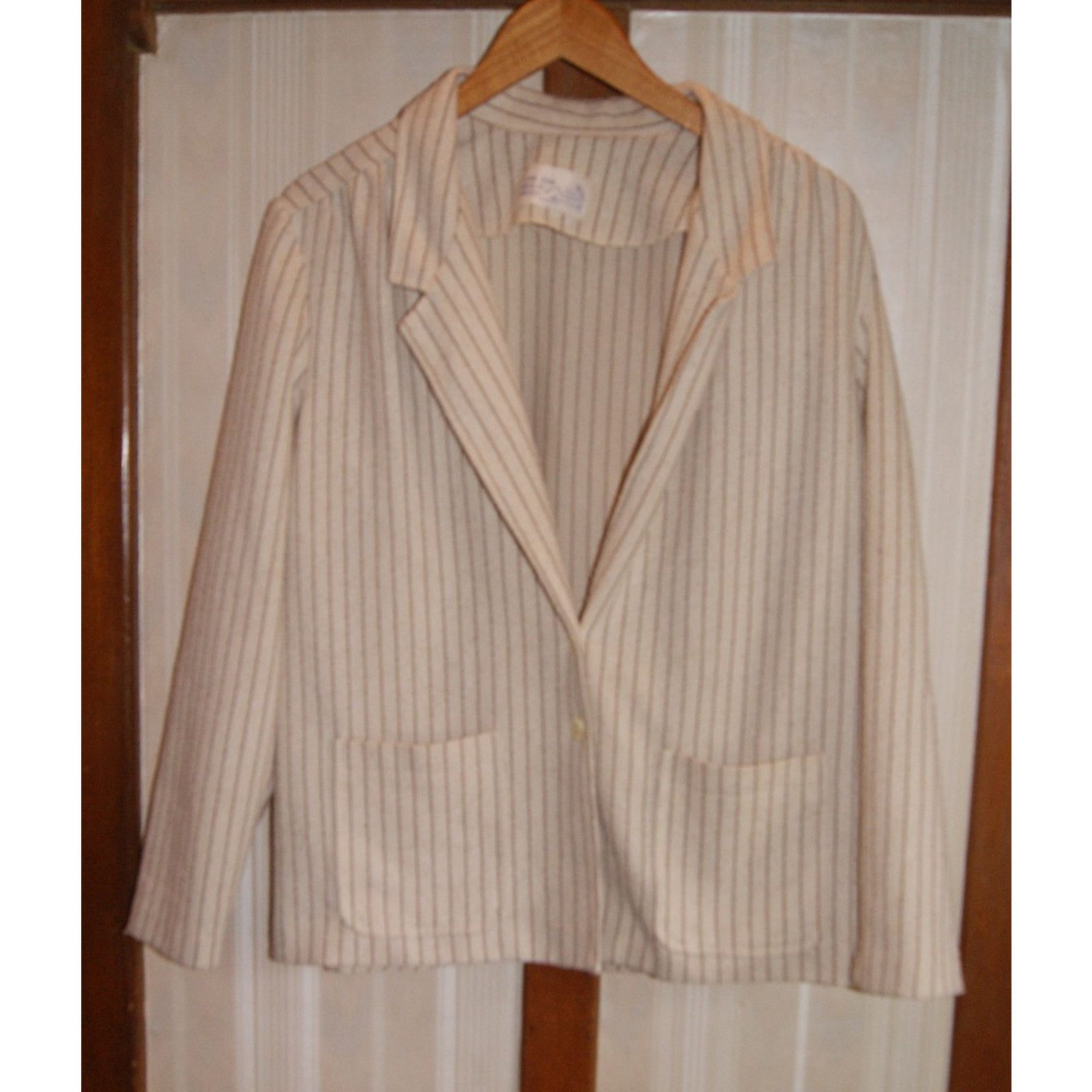 Vintage Vintage 80s Cape Cod Match Mates Blazer Jacket Womens 16 Tan Size XXL / US 16-18 / IT 52-54 - 1 Thumbnail