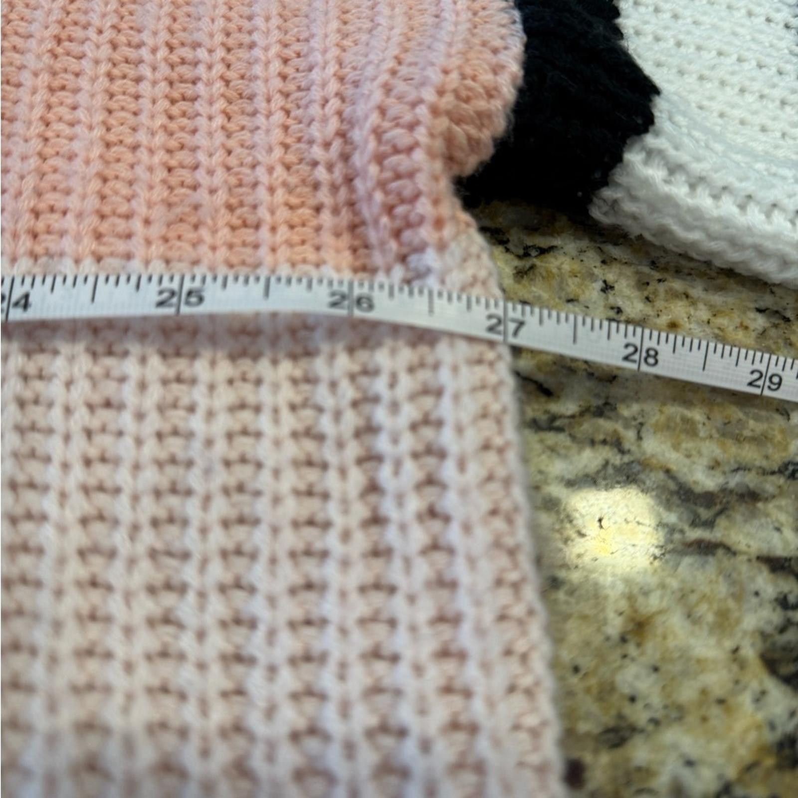 Other C+D+M roomy striped knit sweater white pink rust black SZ SM Size S / US 4 / IT 40 - 7 Thumbnail