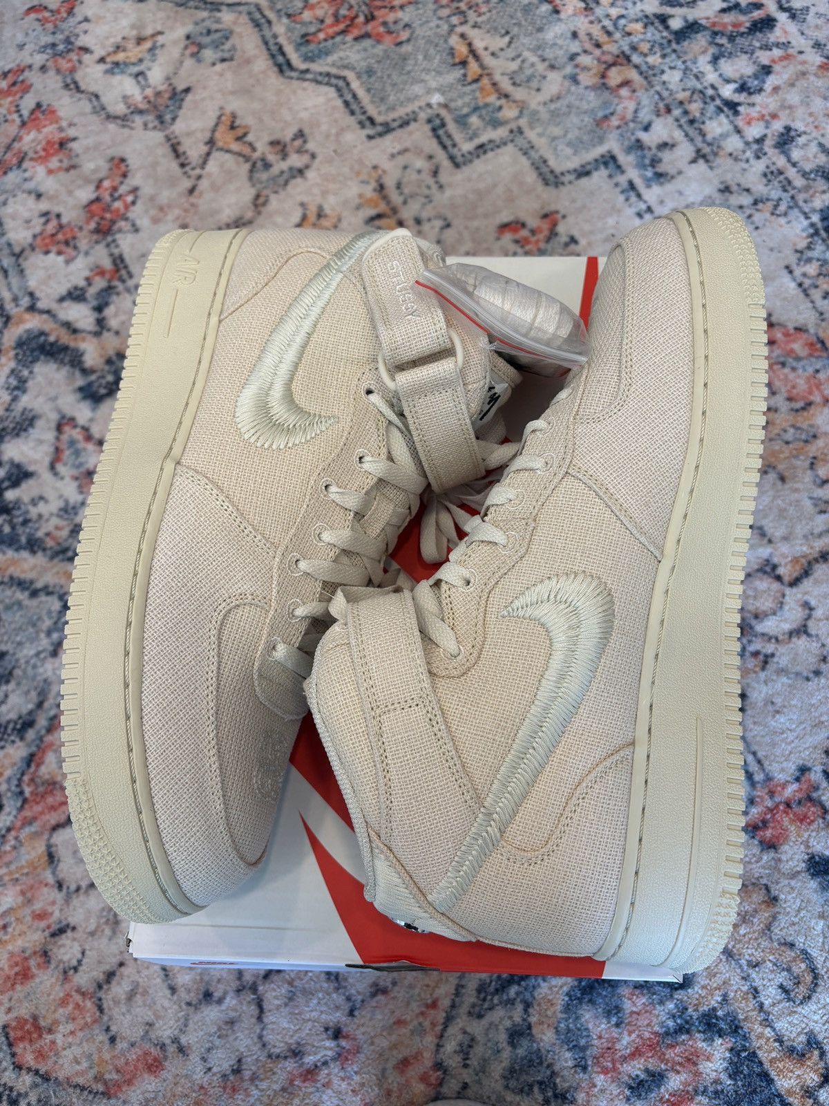 Nike × Stussy Nike Air Force 1 Mid Stussy Fossil 2022 Size US 11.5 / EU 44-45 - 3 Thumbnail