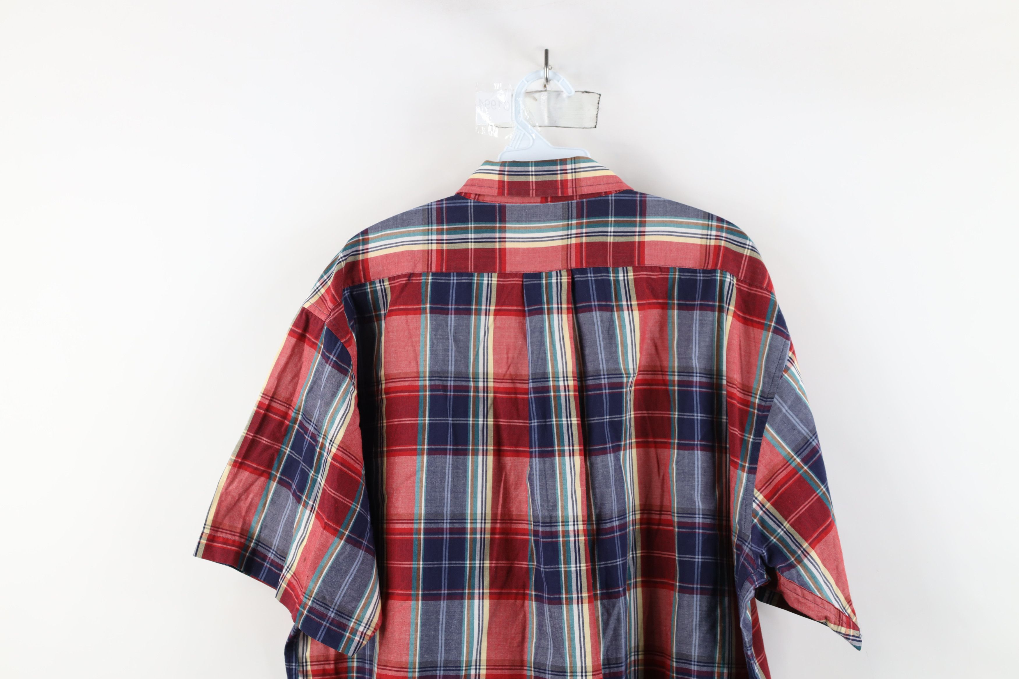 Vintage Vintage 90s Streetwear Cloth Madras Plaid Button Down Shirt Size US XL / EU 56 / 4 - 12 Thumbnail