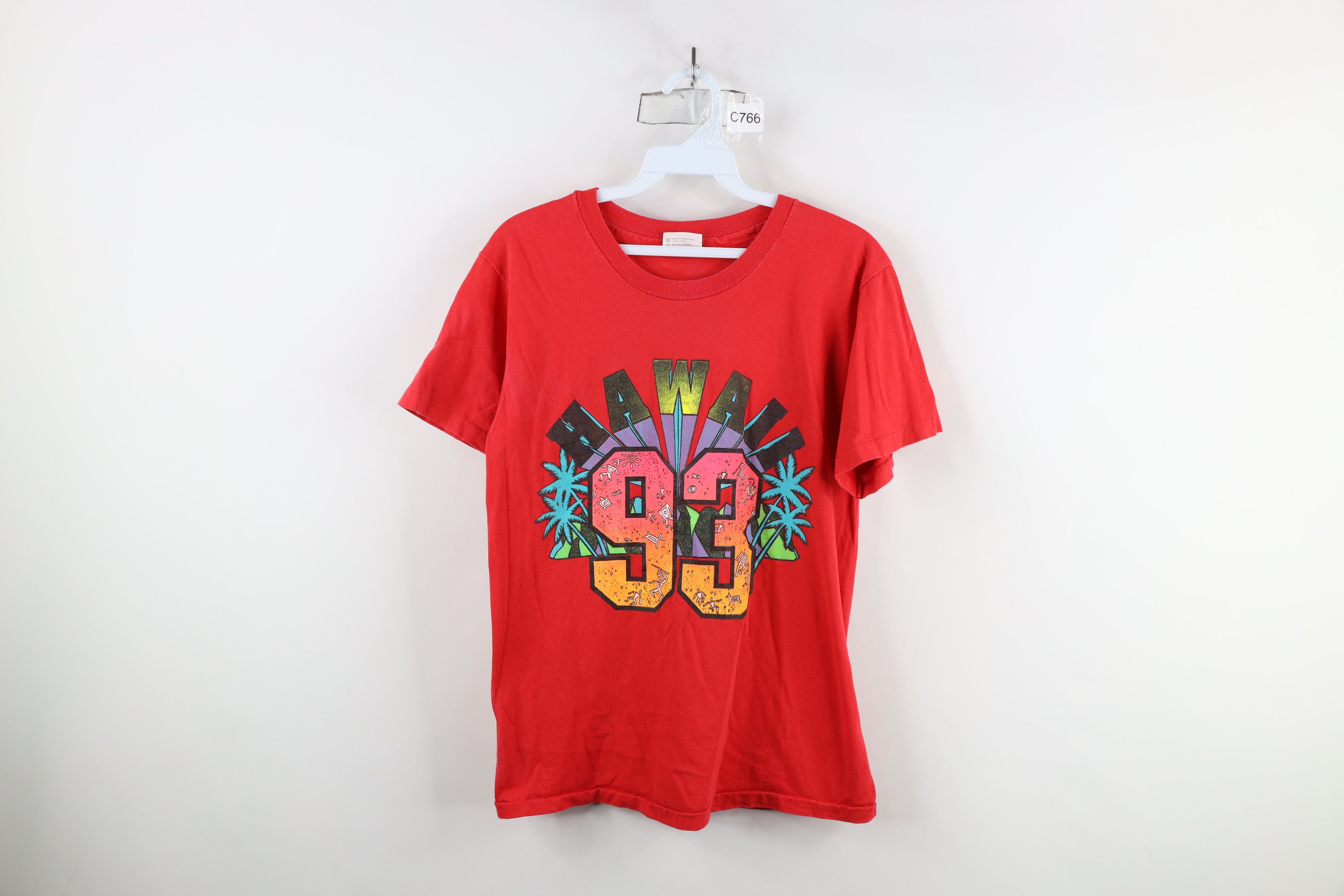Vintage Vintage 90s Streetwear Hawaii Surfing T-Shirt Red USA Size M / US 6-8 / IT 42-44 - 1 Thumbnail