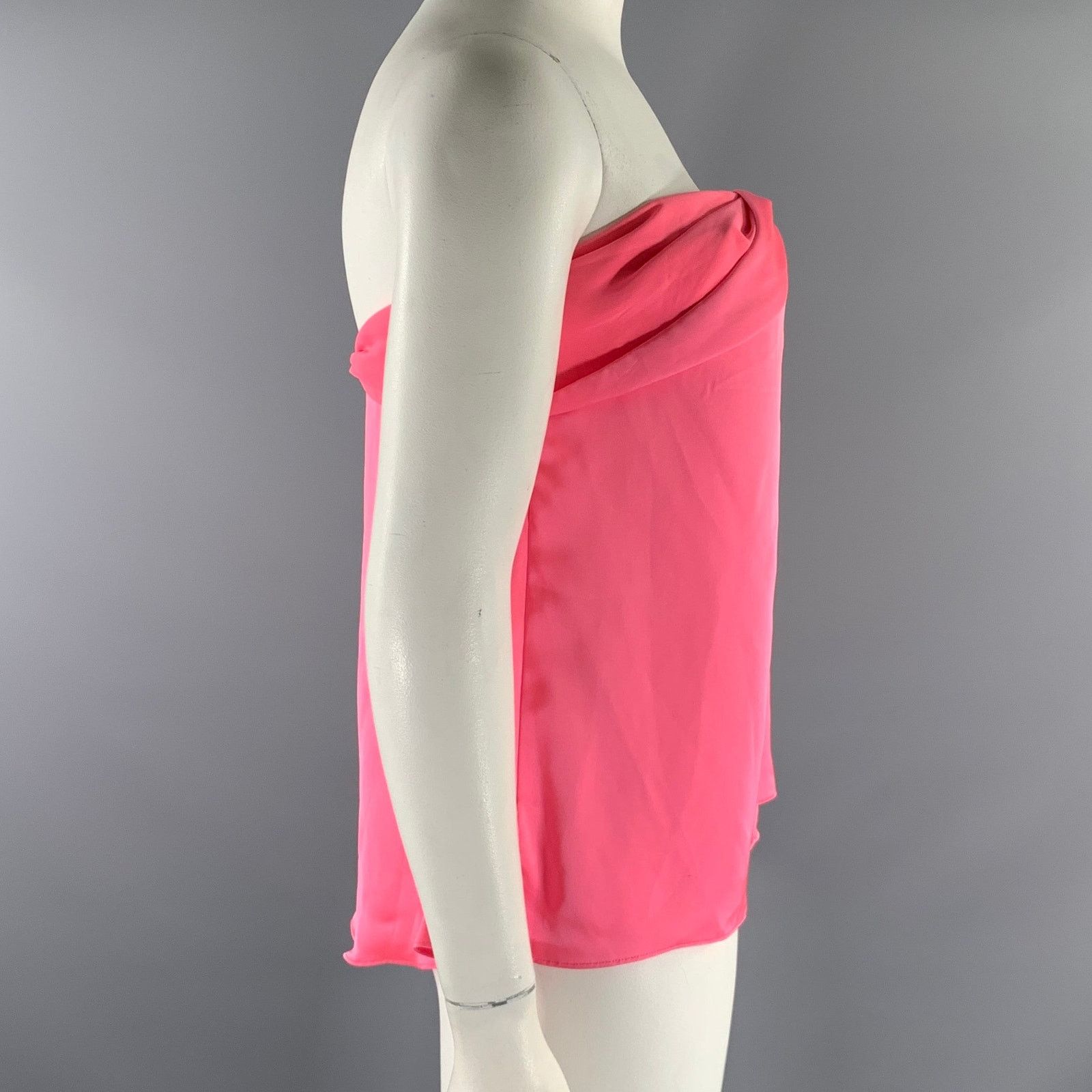 Ramy Brook RAMY BROOK Size L Pink Neon Polyester Tube top Casual Top Size L / US 10 / IT 46 - 2 Thumbnail