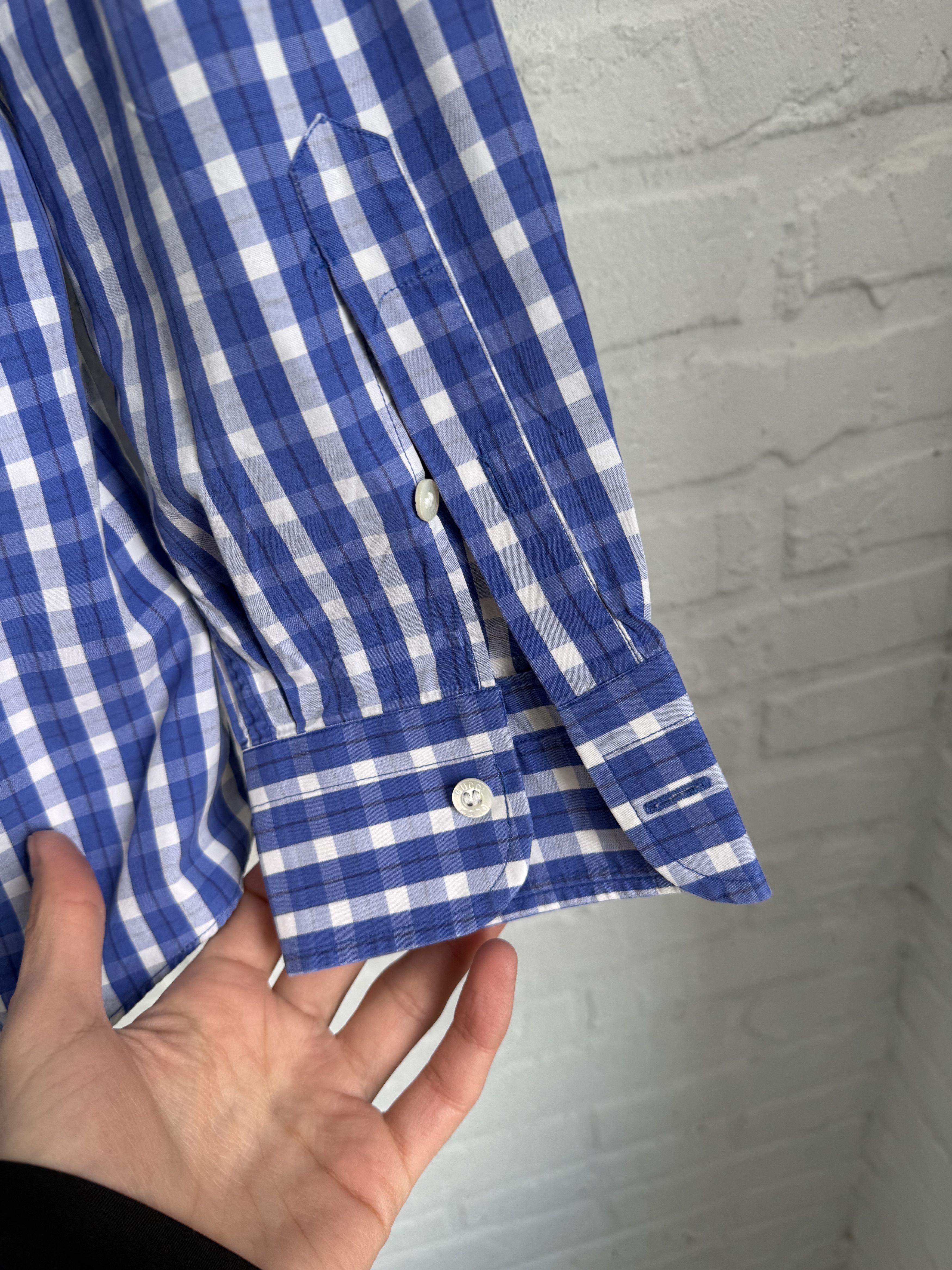 Gucci Vintage 90s GUCCI Tom Ford era Gingham checked cotton shirt Size US XL / EU 56 / 4 - 11 Thumbnail