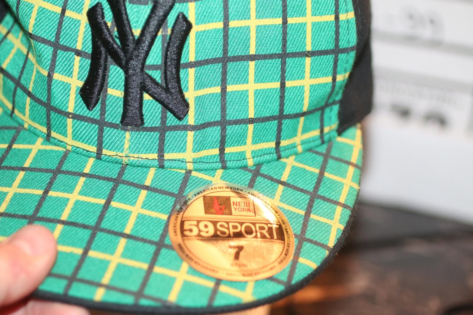 MLB New York Yankees Cap Mens 7 Plaid MLBBaseball 59FIFTY NewEra Size ONE SIZE - 4 Thumbnail
