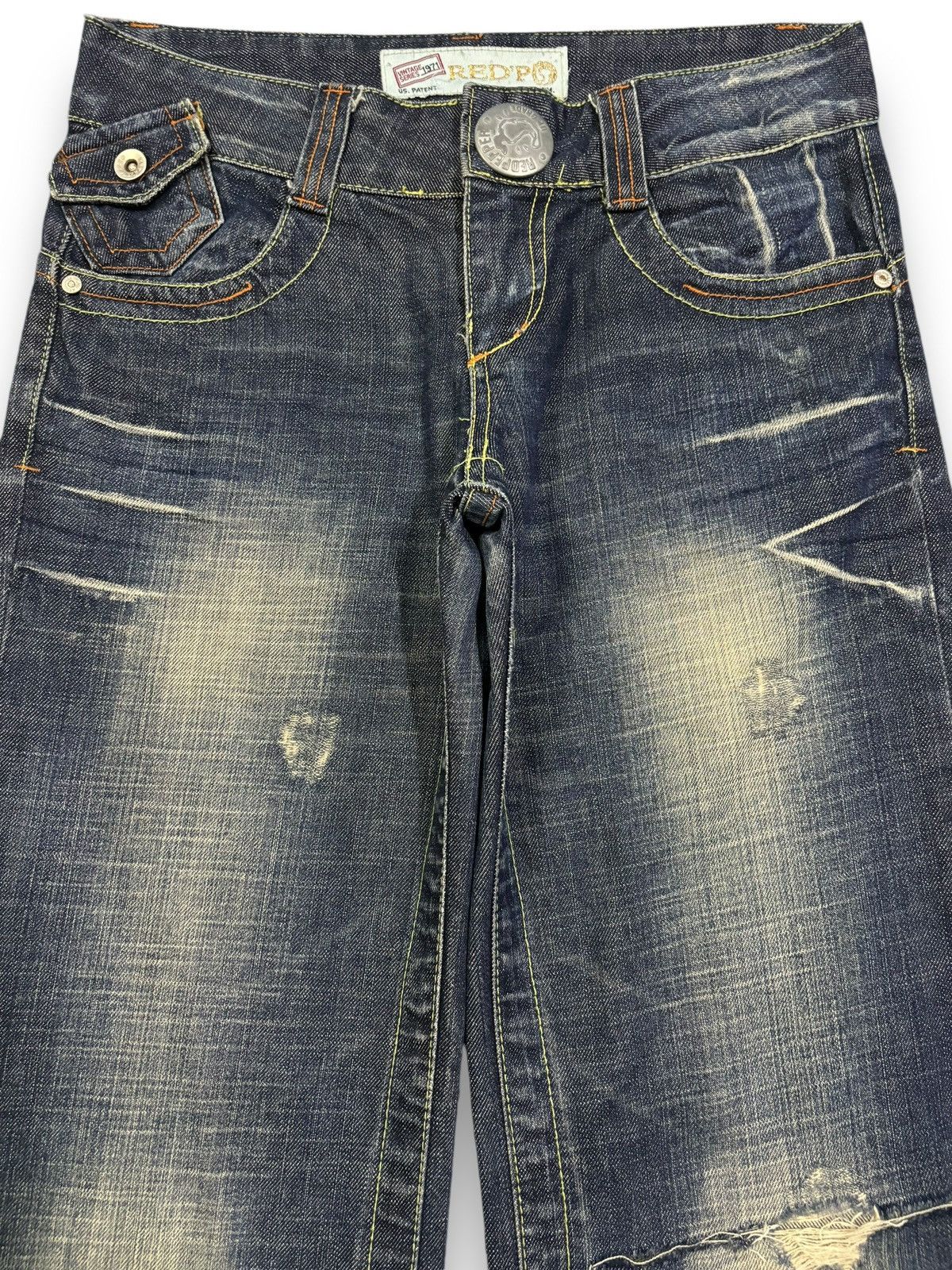 Vintage Japanese Brand Flare Wide Leg Distressed Punk Jeans