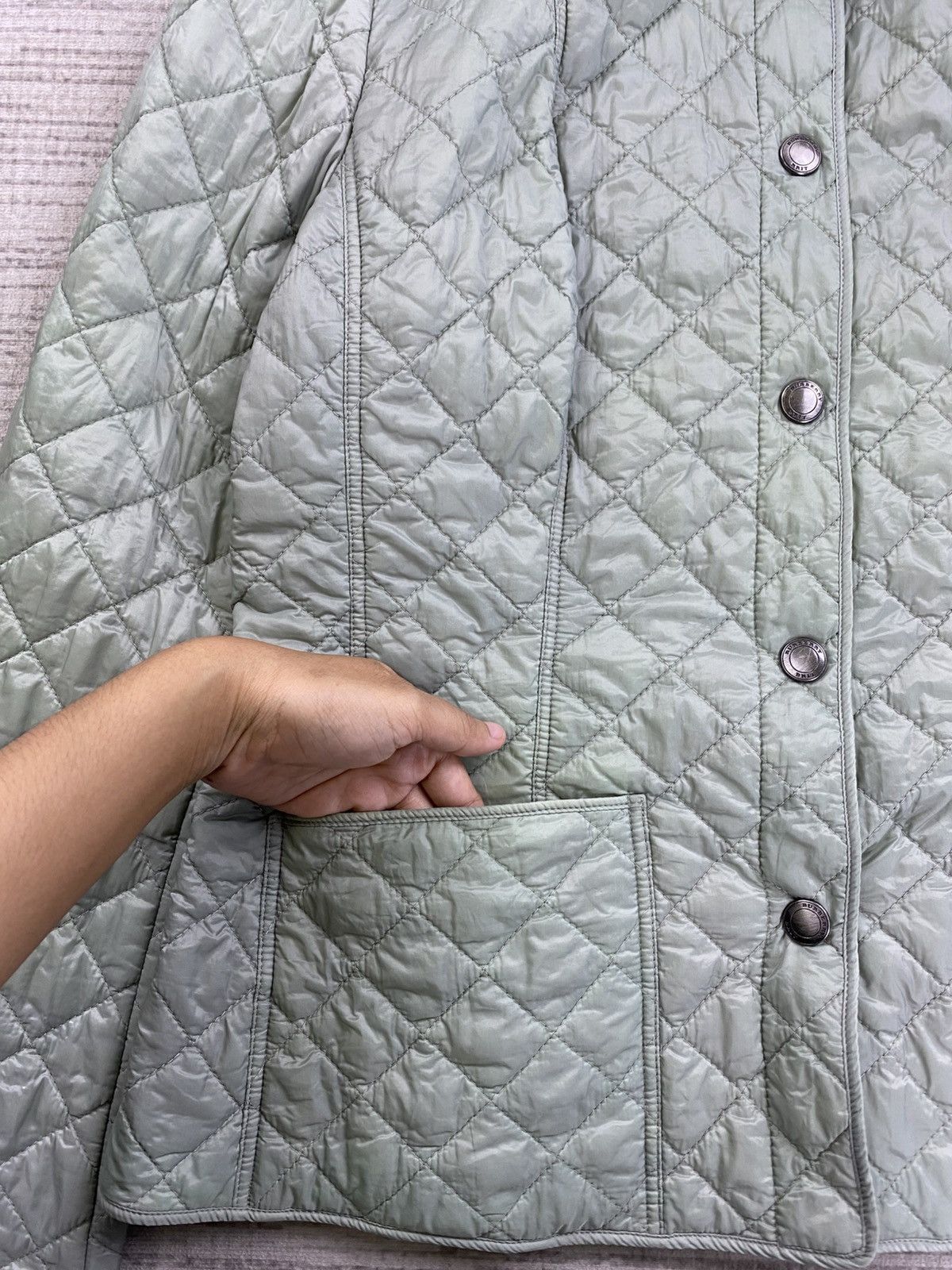 Burberry × Vintage Vintage Burberry Brit Nova Check Puffer Down Buttoned Jacket Size L / US 10 / IT 46 - 8 Thumbnail