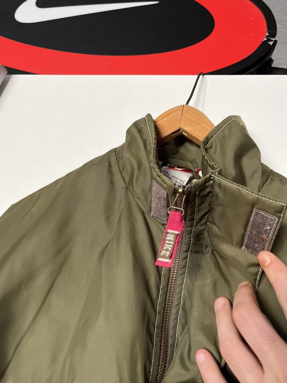 Nike × Vintage Vintage 90’s Nike Anorak Jacket Center Swoosh Spell out logo Size US L / EU 52-54 / 3 - 5 Thumbnail