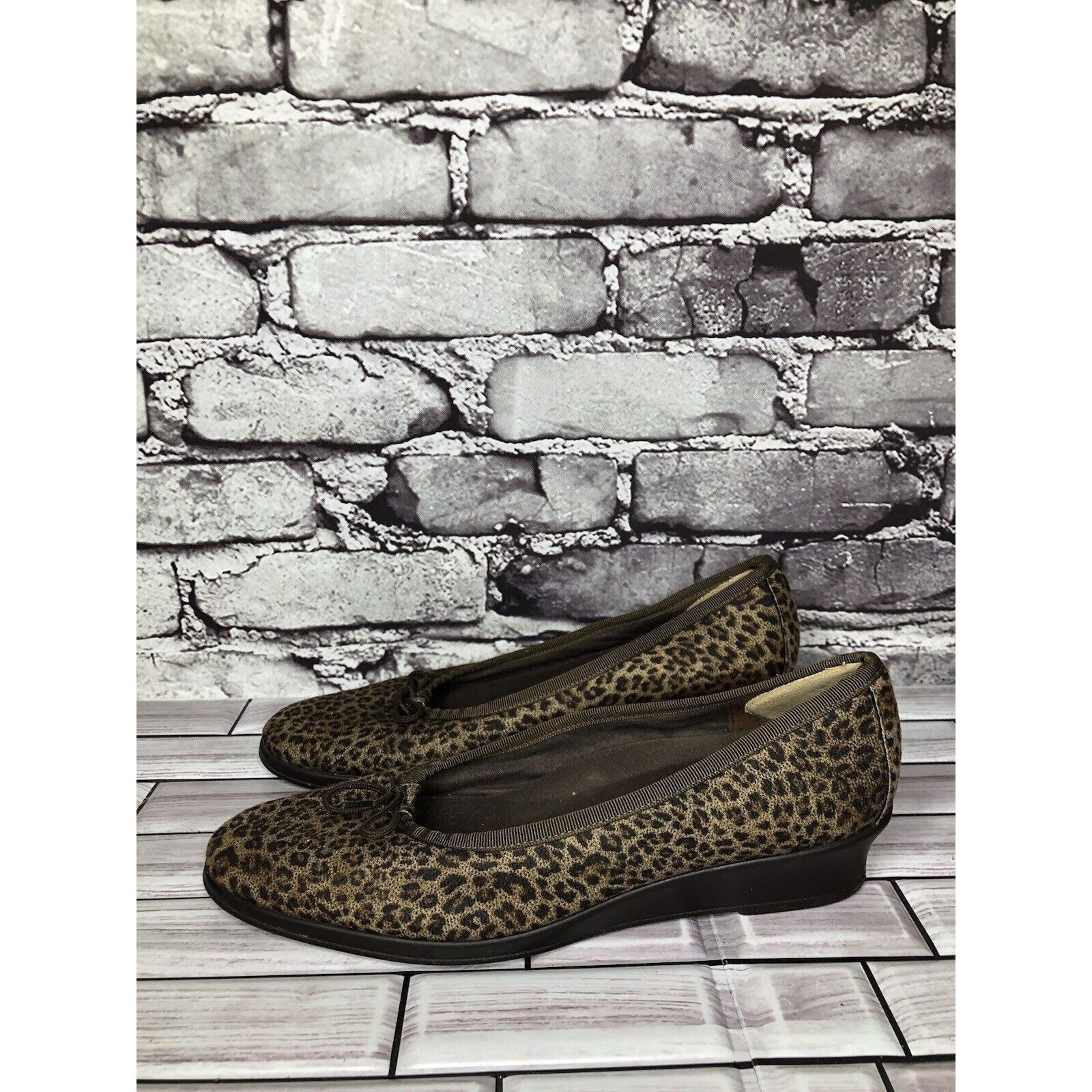 Other Munro American Leopard Print Synthetic Fabric Wedge Shoes Wo Size US 8 / IT 38 - 5 Thumbnail