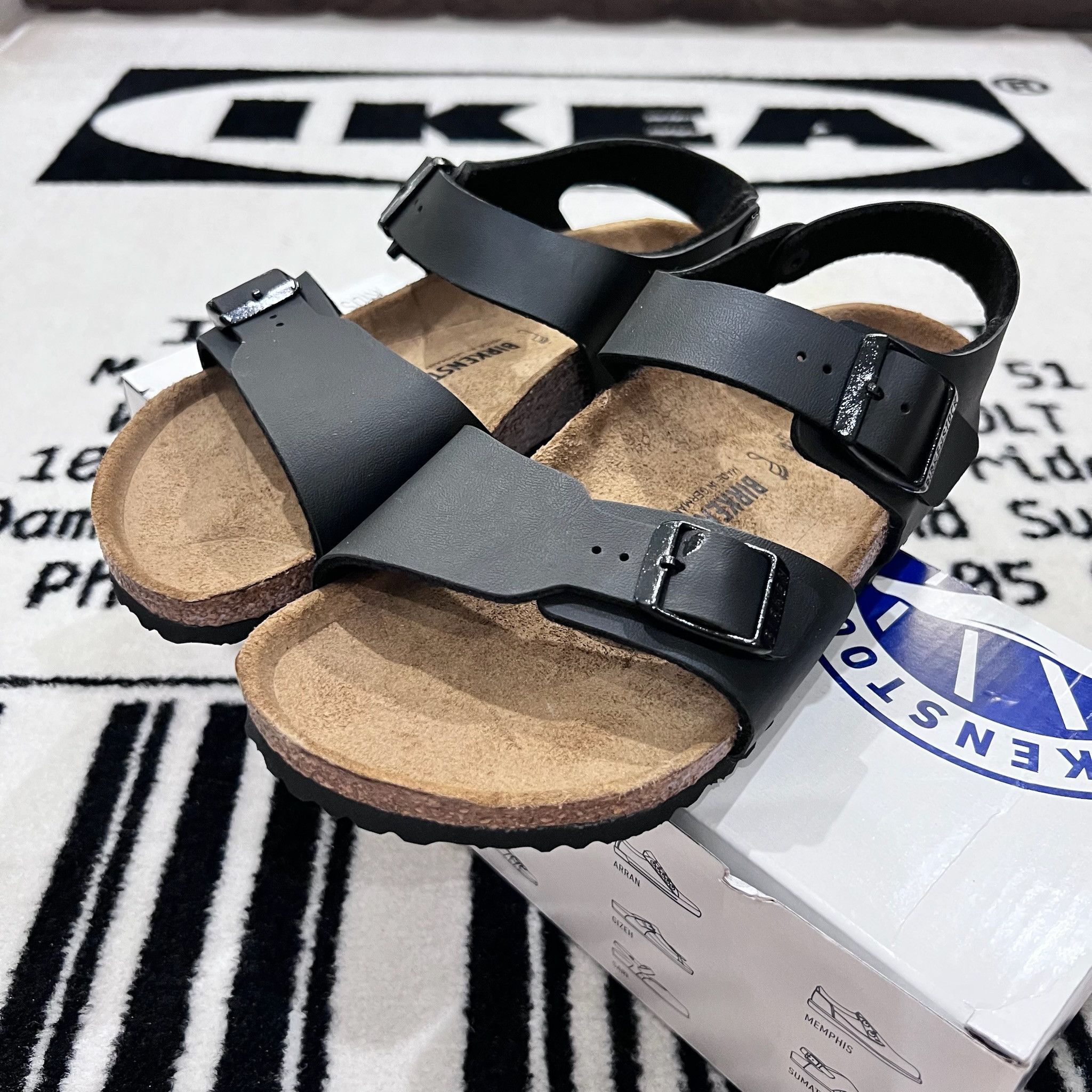 Birkenstock Birkenstock New York Kids - Birko-Flor - Black Size US 4 / IT 34 - 1 Thumbnail