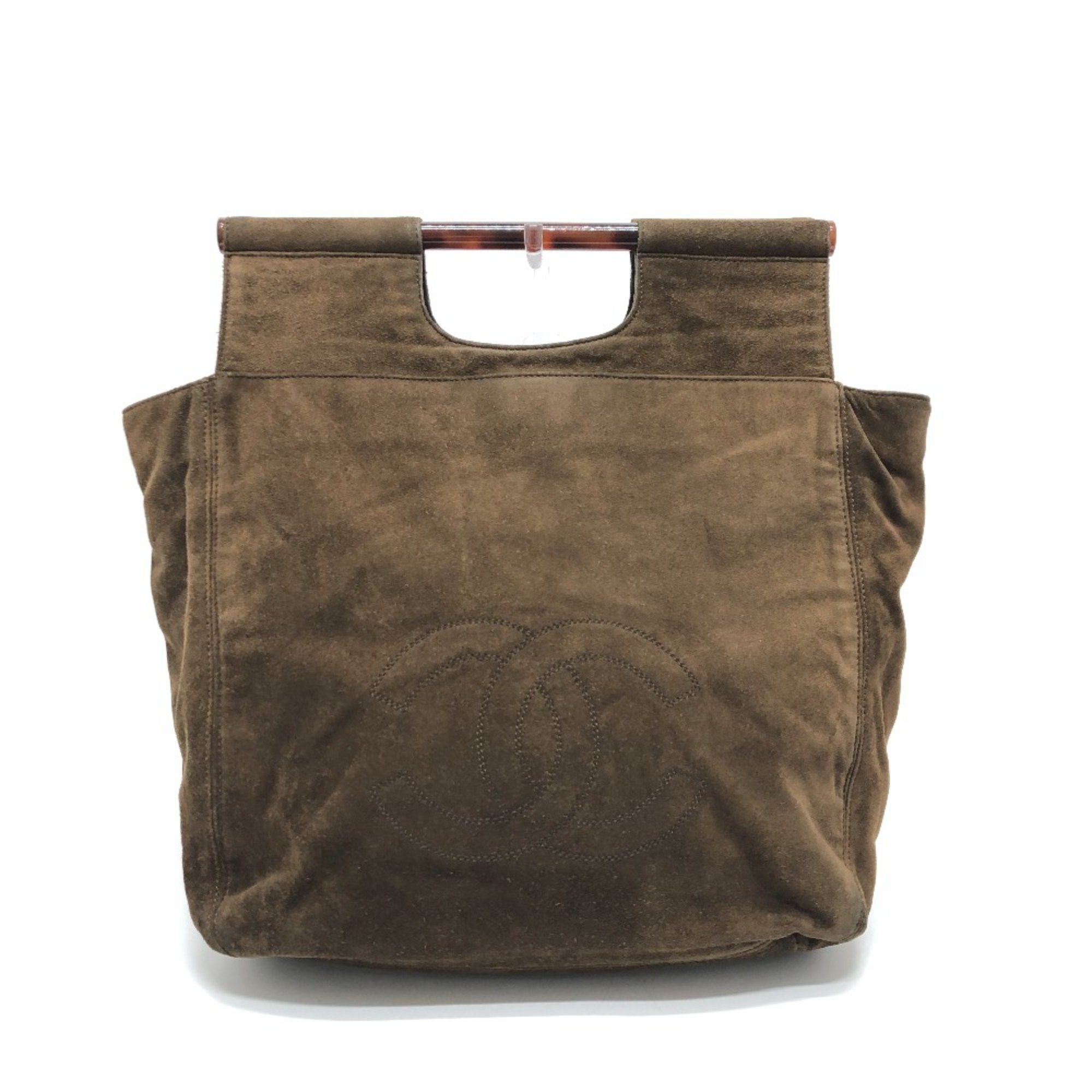 Chanel Chanel CC Mark Plastic handle Tote Bag Brown Size ONE SIZE - 1 Thumbnail