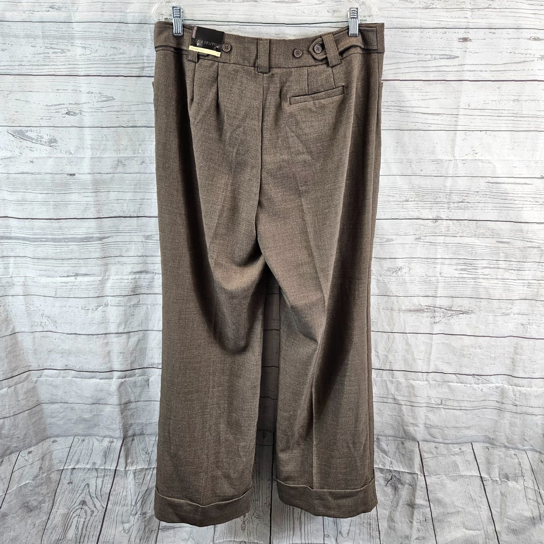 Vintage Lane Bryant Womens Houston Trouser Sz 14 Taupe Cuffed Mid Rise Pants Dress Pants Plus Size 14 Brown 32 Inseam Mens? Ladies? Size 36" / US 14 / IT 50 - 3 Thumbnail