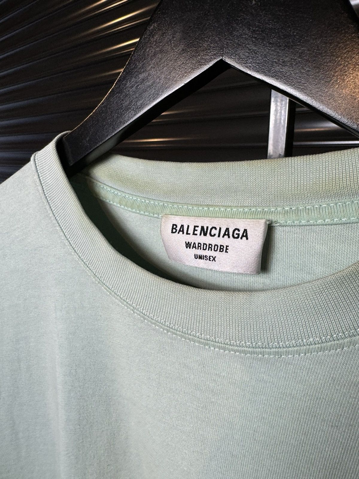 Balenciaga Balenciaga Blue Embroidered Logo Tee - Medium Size US M / EU 48-50 / 2 - 8 Thumbnail
