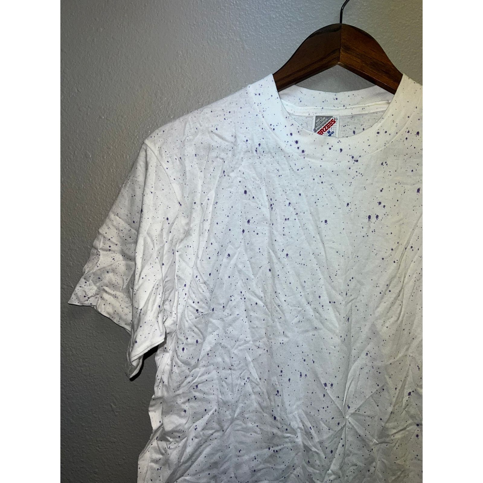 Jerzees 90s Vintage Jerzees White Paint Speckle Blank Shirt VTG M Size US M / EU 48-50 / 2 - 3 Thumbnail