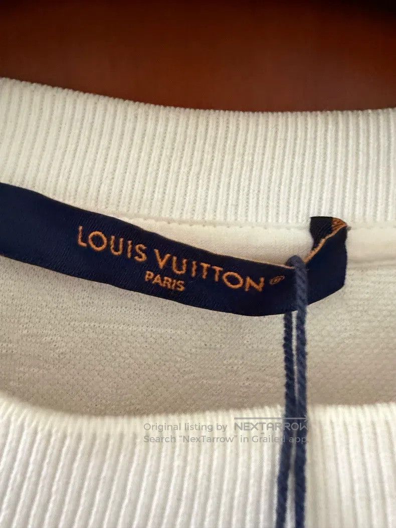 Louis Vuitton Louis Vuitton White dark stripe logo pocket short sleeve Size US L / EU 52-54 / 3 - 3 Thumbnail