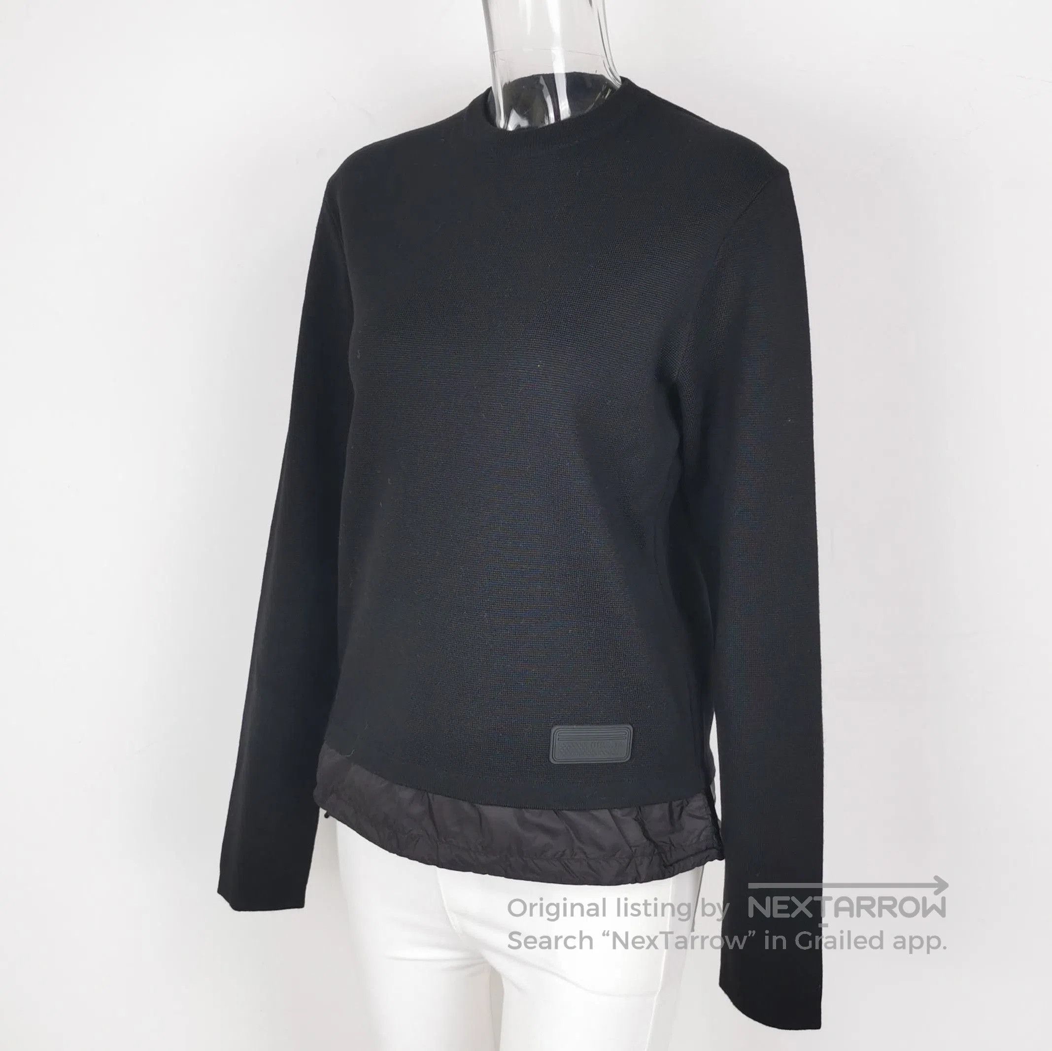 Prada Prada Black Layered Knit Sweater with Sheep Wool . Size US M / EU 48-50 / 2 - 2 Thumbnail