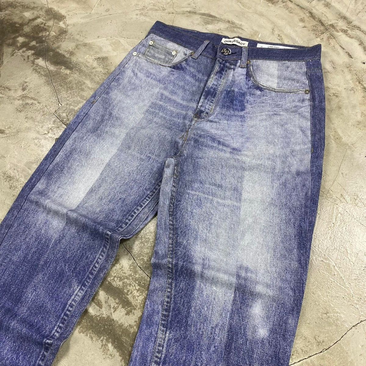 Our Legacy ‘Third Cut’ Digital Denim Print Pants Size US 31 - 6 Thumbnail