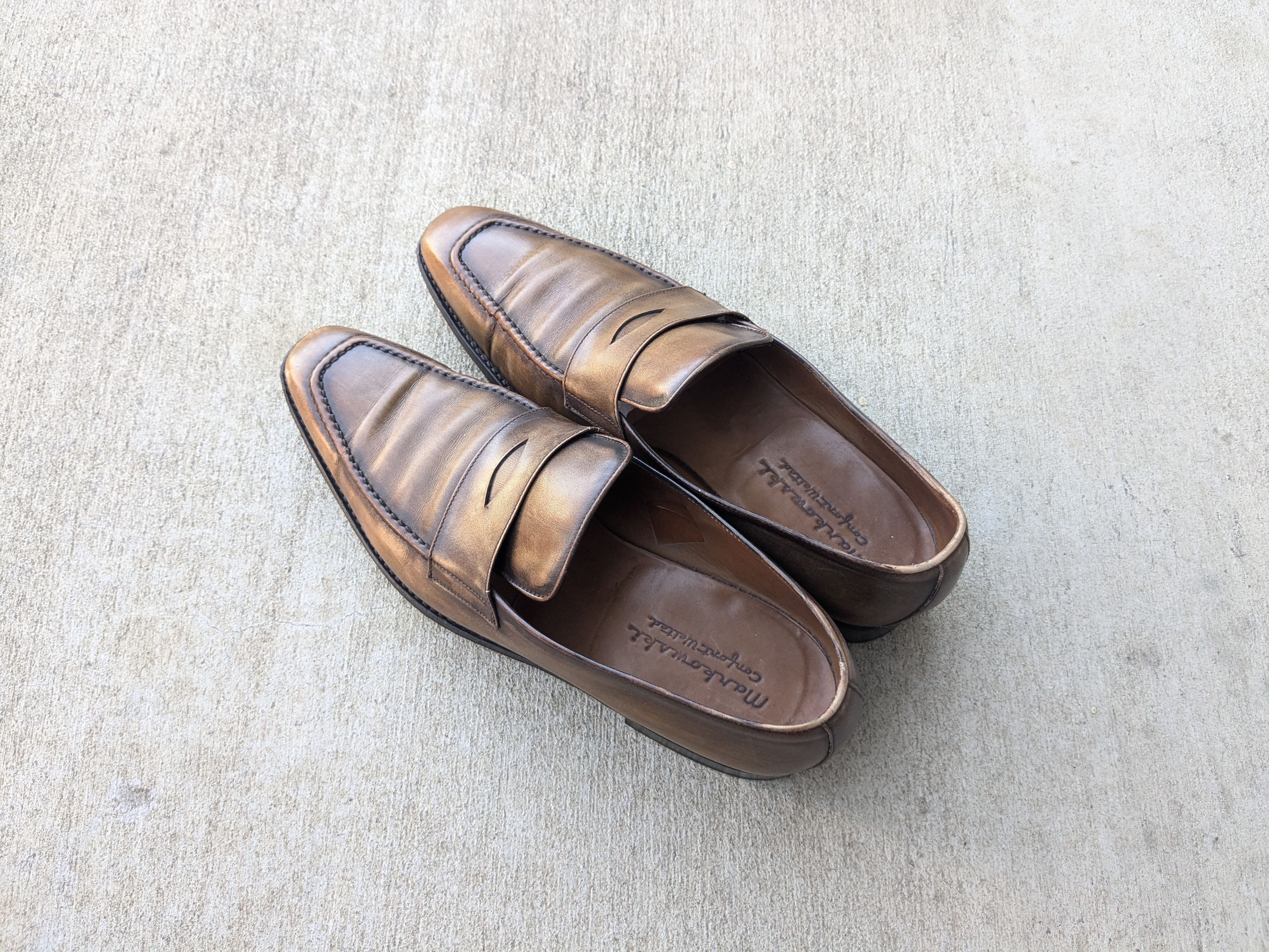 Berluti Markowski Penny Loafers Brown Leather 9 Patina Burnished Size US 9 / EU 42 - 11 Thumbnail
