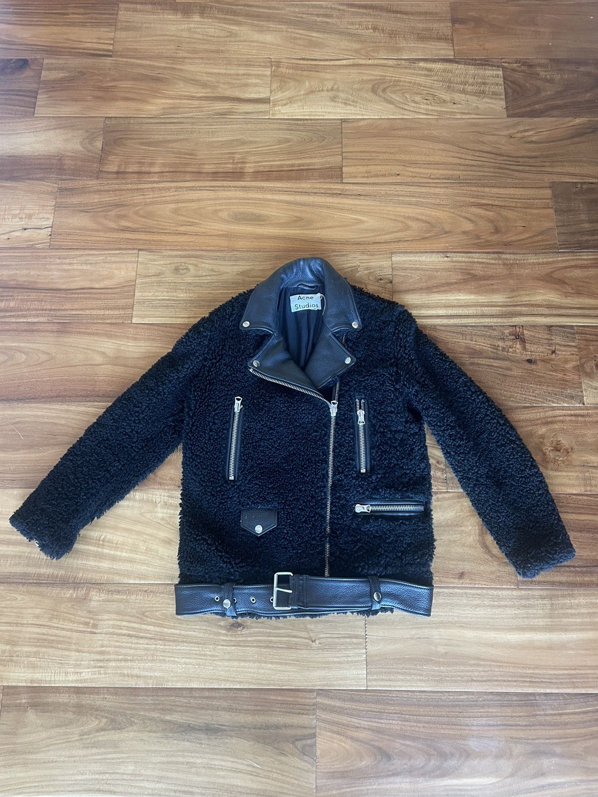 Acne Studios More Teddy AW14 Shearling Leather Moto Size XS / US 0-2 / IT 36-38 - 1 Thumbnail